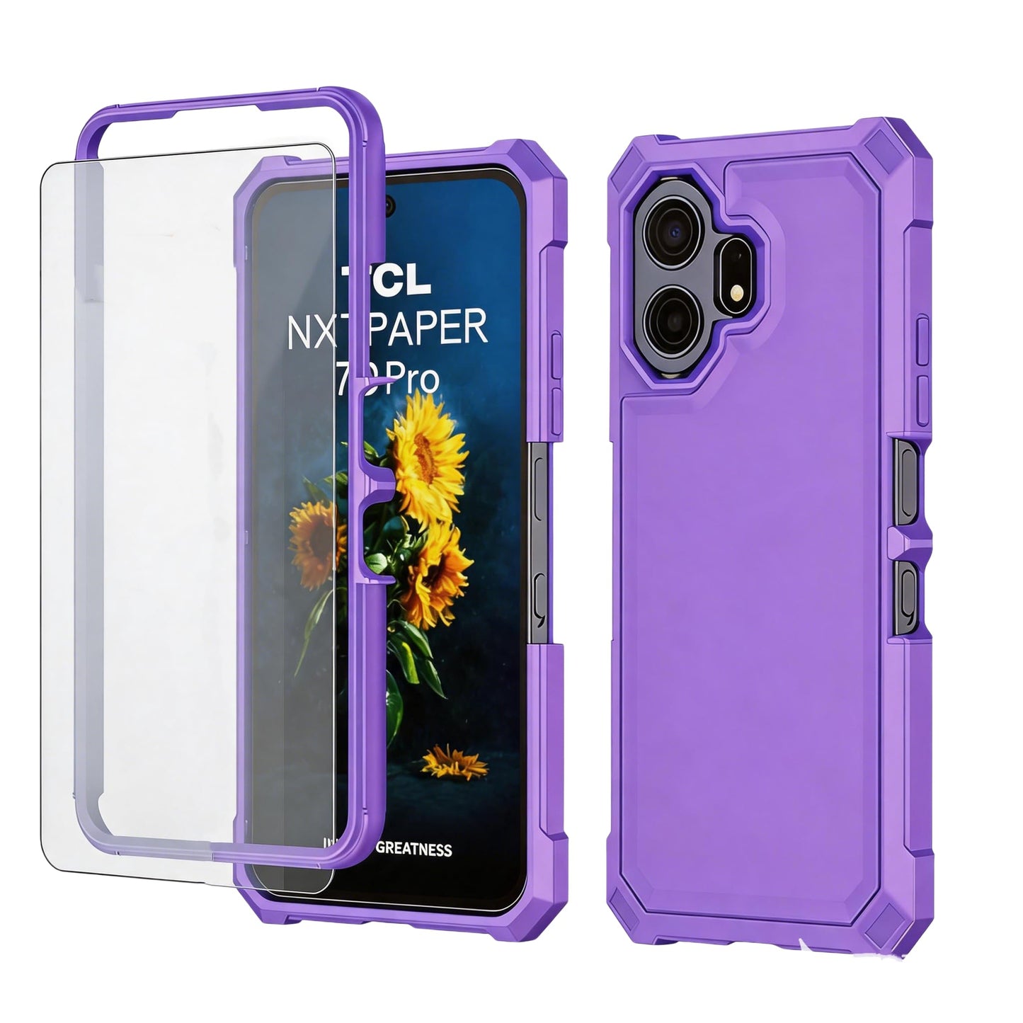 Case for TCL Nxtpaper 70 Pro 5G with Screen Protector Full Body Protection