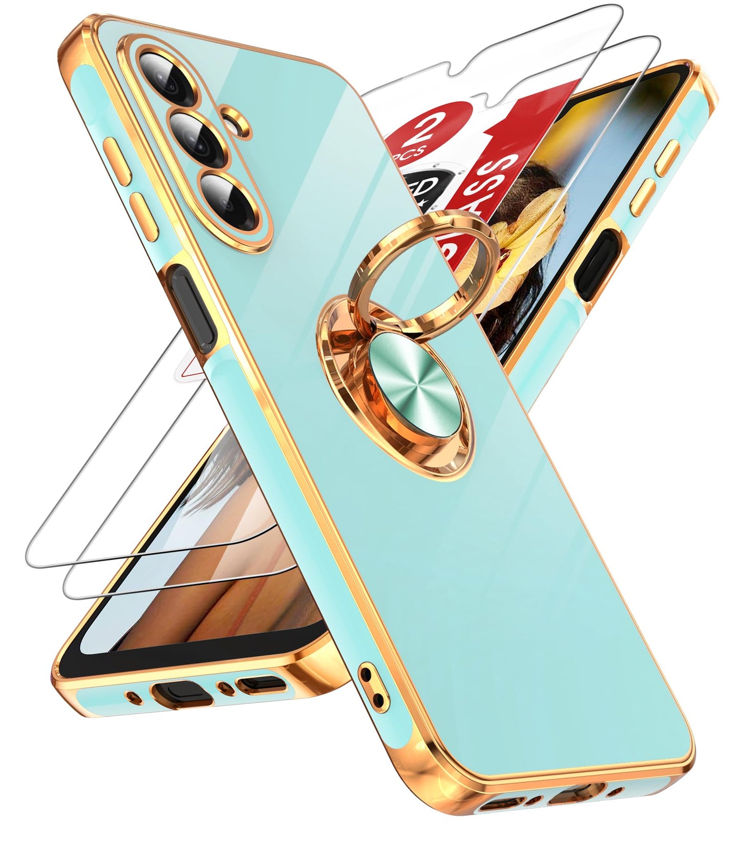 LeYi for Galaxy A37 5G Phone Case with 360°Rotatable Magnetic Kickstand