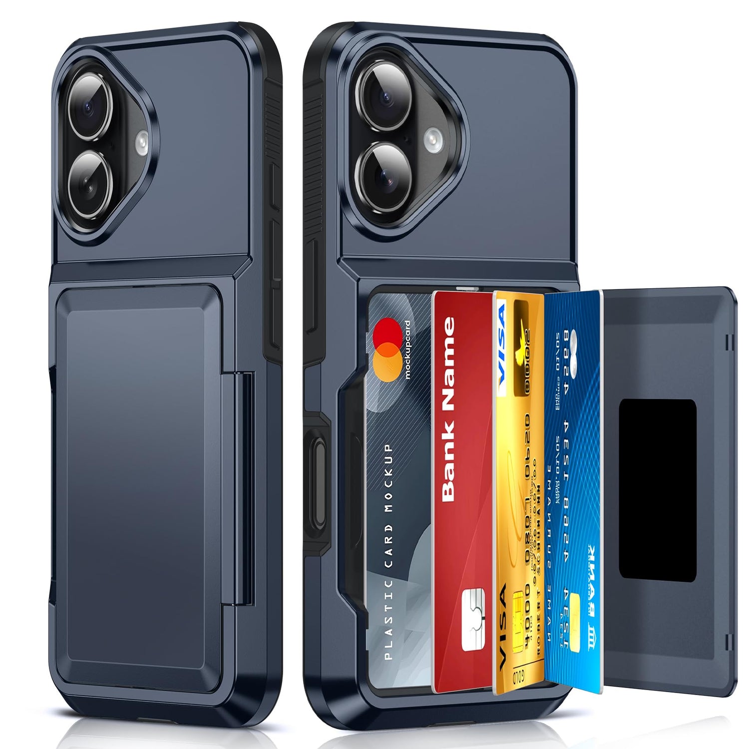 LeYi for iPhone-17 Wallet Case Clear: i Phone iphone17 Cases with Card Holder Protective iohone 17case Cover Women Funda para Heavy Duty Military Grade Hard Men ipone i17, Transparent