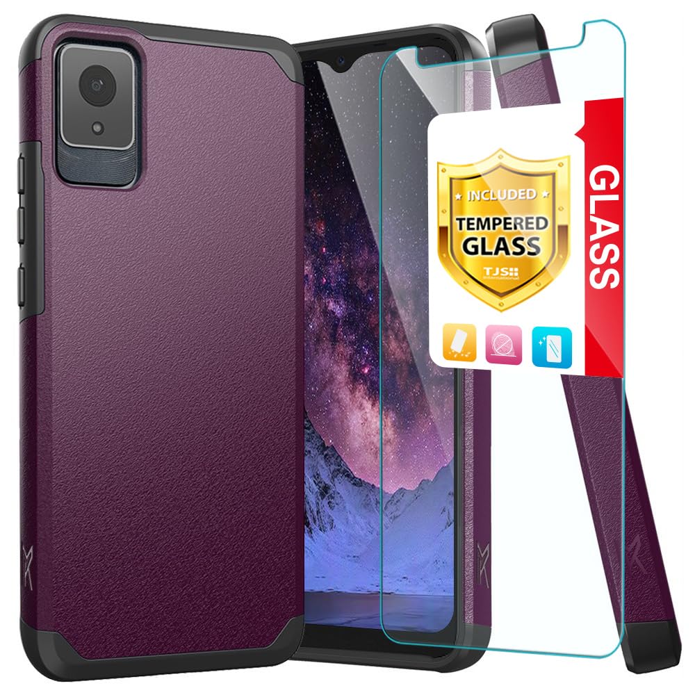 TJS Compatible for TCL K11 T432W Phone Case (Black)