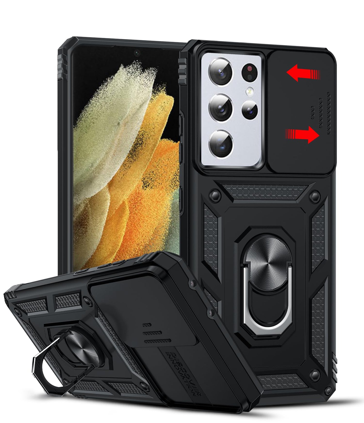 LeYi for Motorola Moto G Stylus 2025-Case: 【𝐍𝐨𝐭 𝐅𝐢𝐭 𝐌𝐨𝐭𝐨 𝐆 𝟐𝟎𝟐𝟓】Moto G Stylus 2026 Case 5G, Slide Camera Cover Screen Protector, Tough Armor Android Unlocked Phone Magnetic Stand, Black