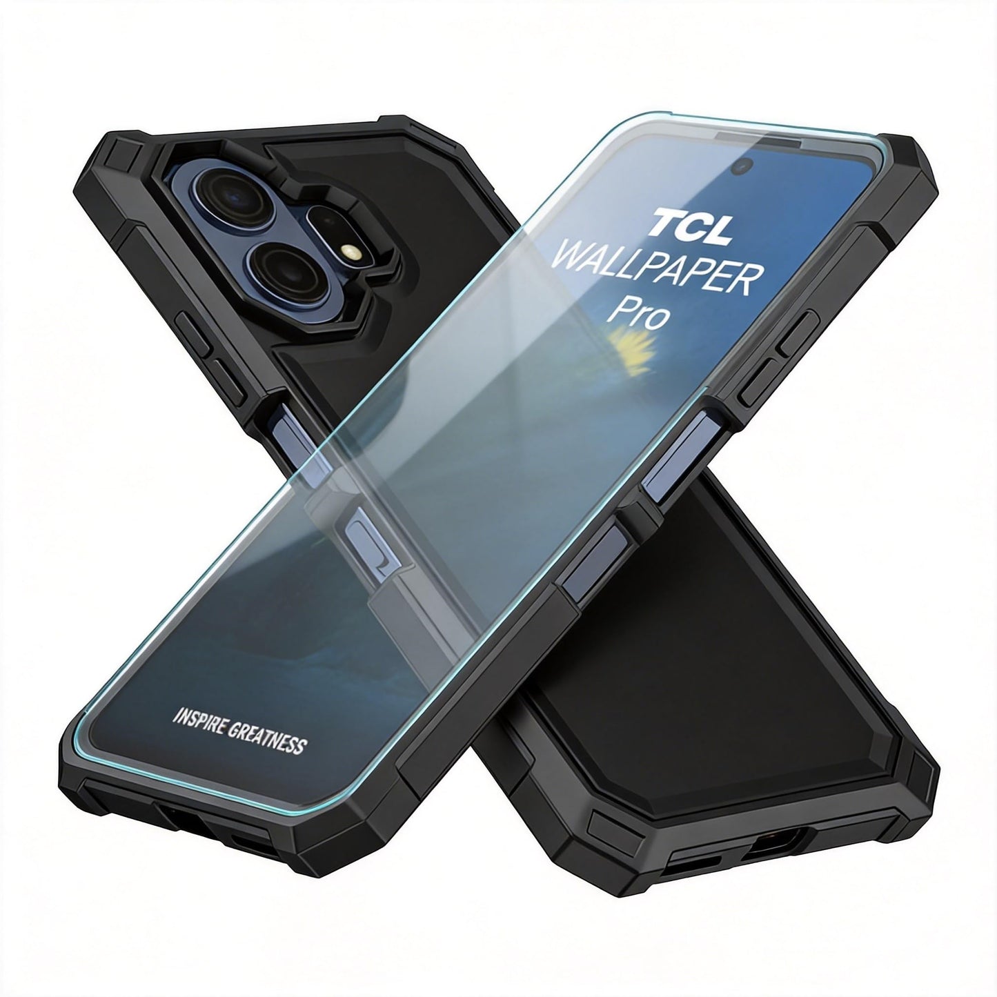for TCL NXTPAPER 70 Pro 5G Phone Case with Screen Protector Clear