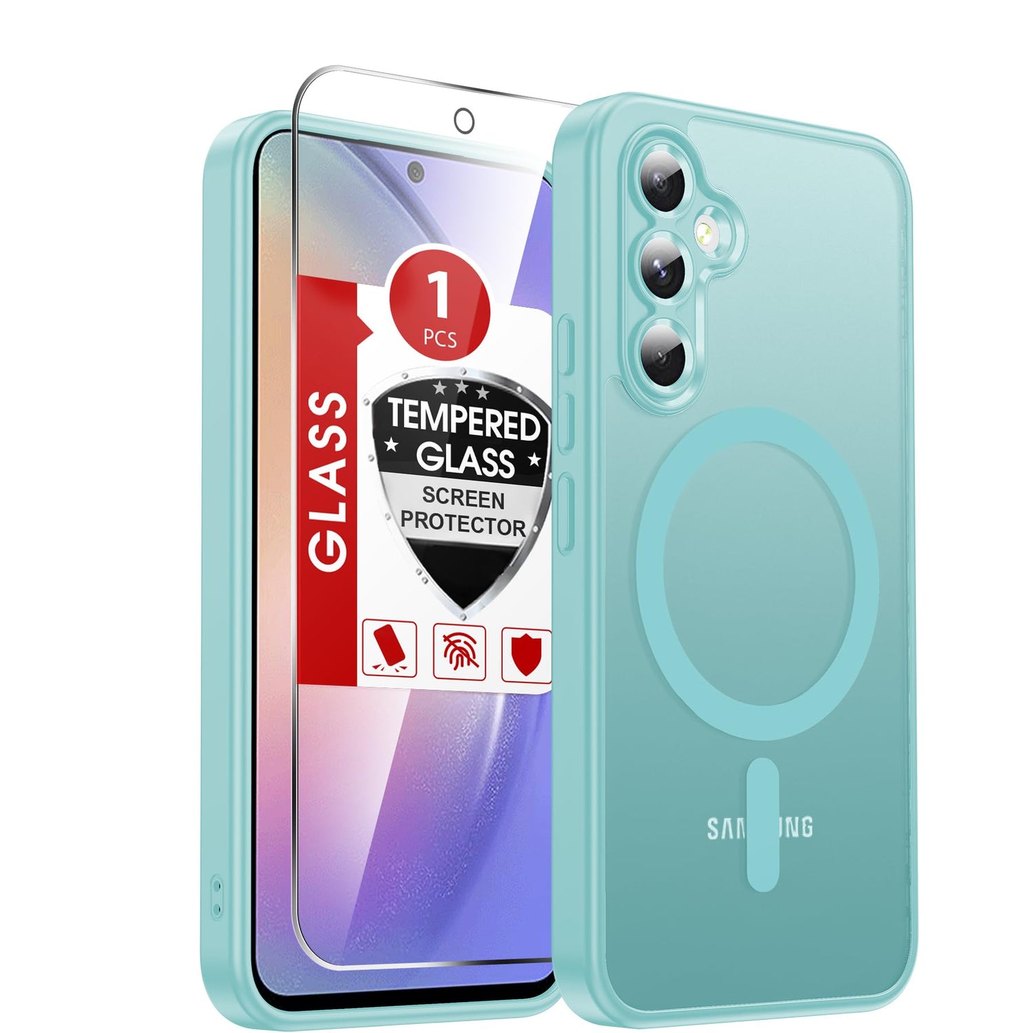 LeYi for Samsung Galaxy A57-5G Phone Case: MagSafe Fit 2 X Screen Protector
