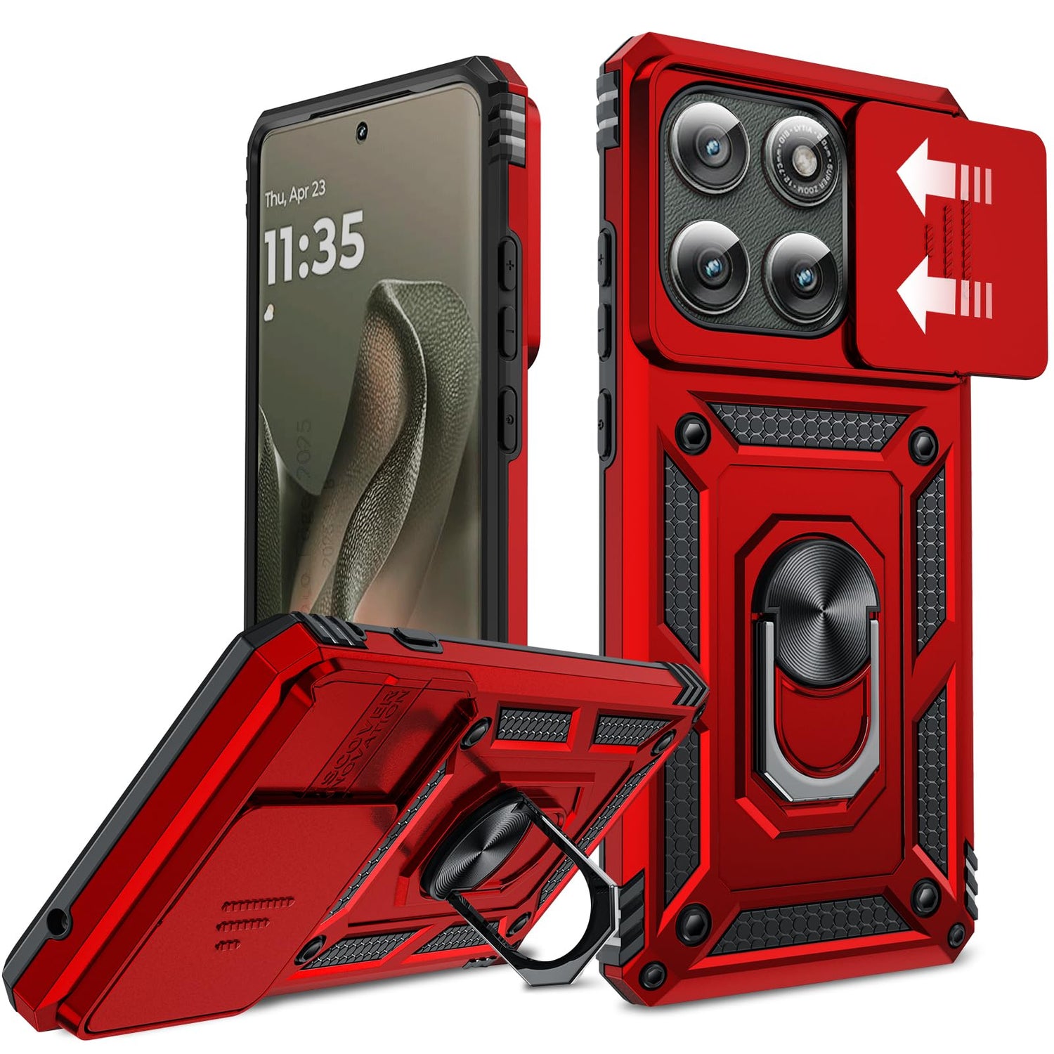 LeYi for Motorola Moto G Stylus 2025-Case: 【𝐍𝐨𝐭 𝐅𝐢𝐭 𝐌𝐨𝐭𝐨 𝐆 𝟐𝟎𝟐𝟓】Moto G Stylus 2026 Case 5G, Slide Camera Cover Screen Protector, Tough Armor Android Unlocked Phone Magnetic Stand, Black
