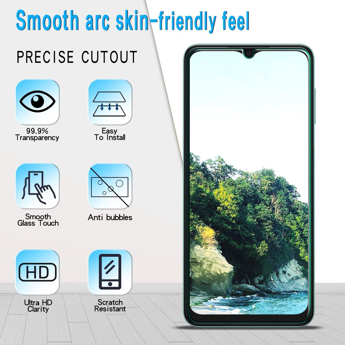 Slanku [3 Pack] Screen Protector for Samsung Galaxy A13 5G Tempered Glass, Anti Scratch, Bubbles Free, Easy to install