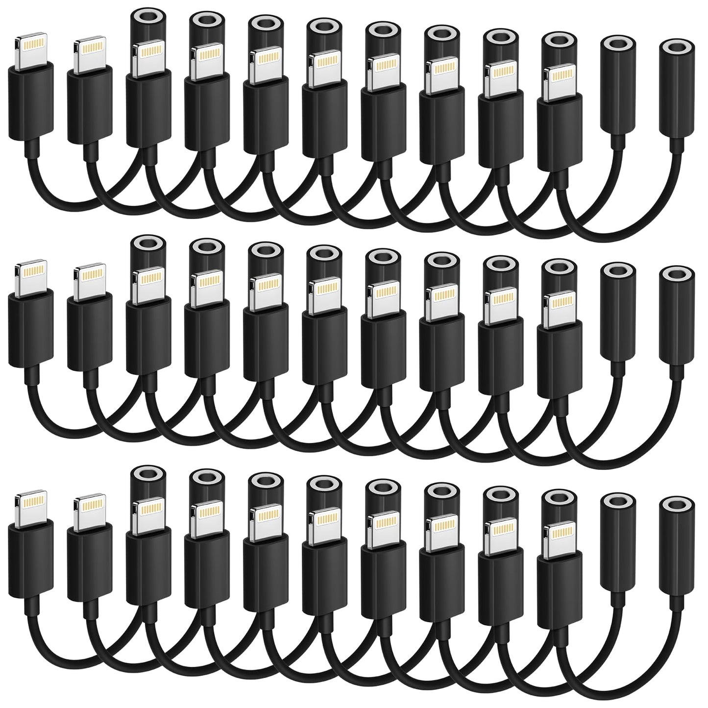 [Apple MFi Certified] 2 Pack Lightning to 3.5 mm Headphone Jack Adapter, iPhone Aux Adapter Converter Dongle Audio Cable Compatible with iPhone 14 13 12 11 X XS 8 7