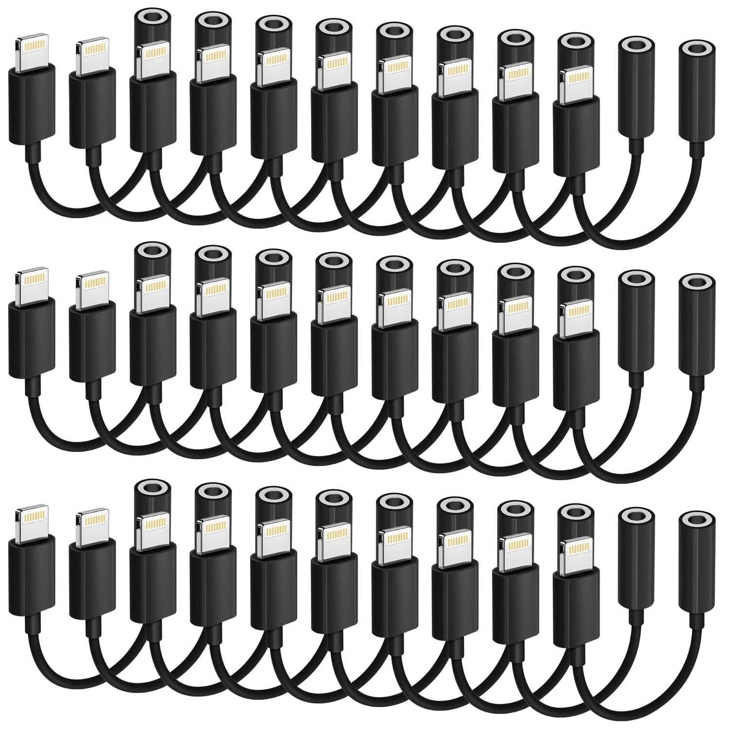 [Apple MFi Certified] 2 Pack Lightning to 3.5 mm Headphone Jack Adapter, iPhone Aux Adapter Converter Dongle Audio Cable Compatible with iPhone 14 13 12 11 X XS 8 7