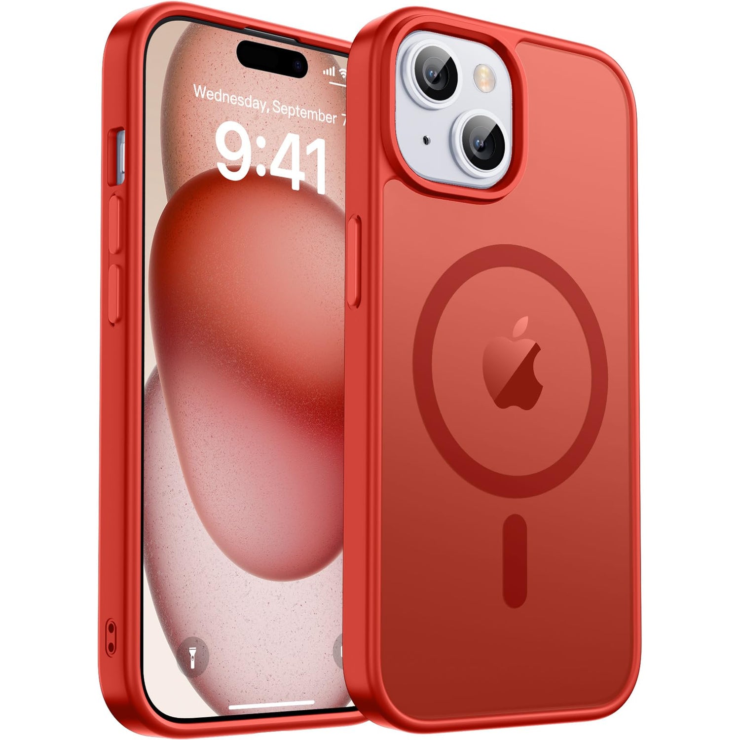 Magnetic for iPhone 17 Case, Upgraded [Camera Control Button] [Full Camera Protection] [with 1 Screen Protector] Translucent Matte Shockproof Protective Phone Cover, Mist Blue