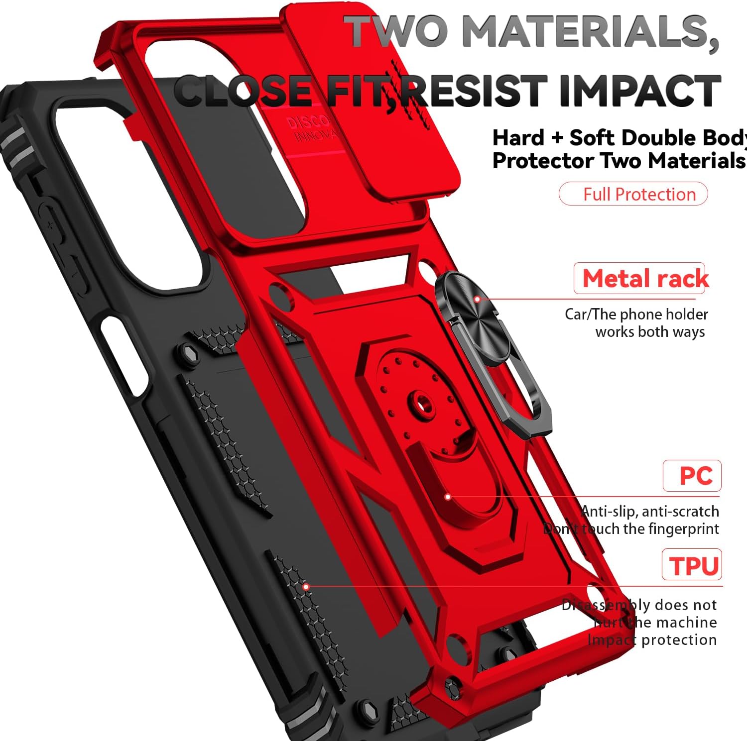 SunStory for Samsung Galaxy A26 5G Phone Case with Rotated Ring Kickstand
