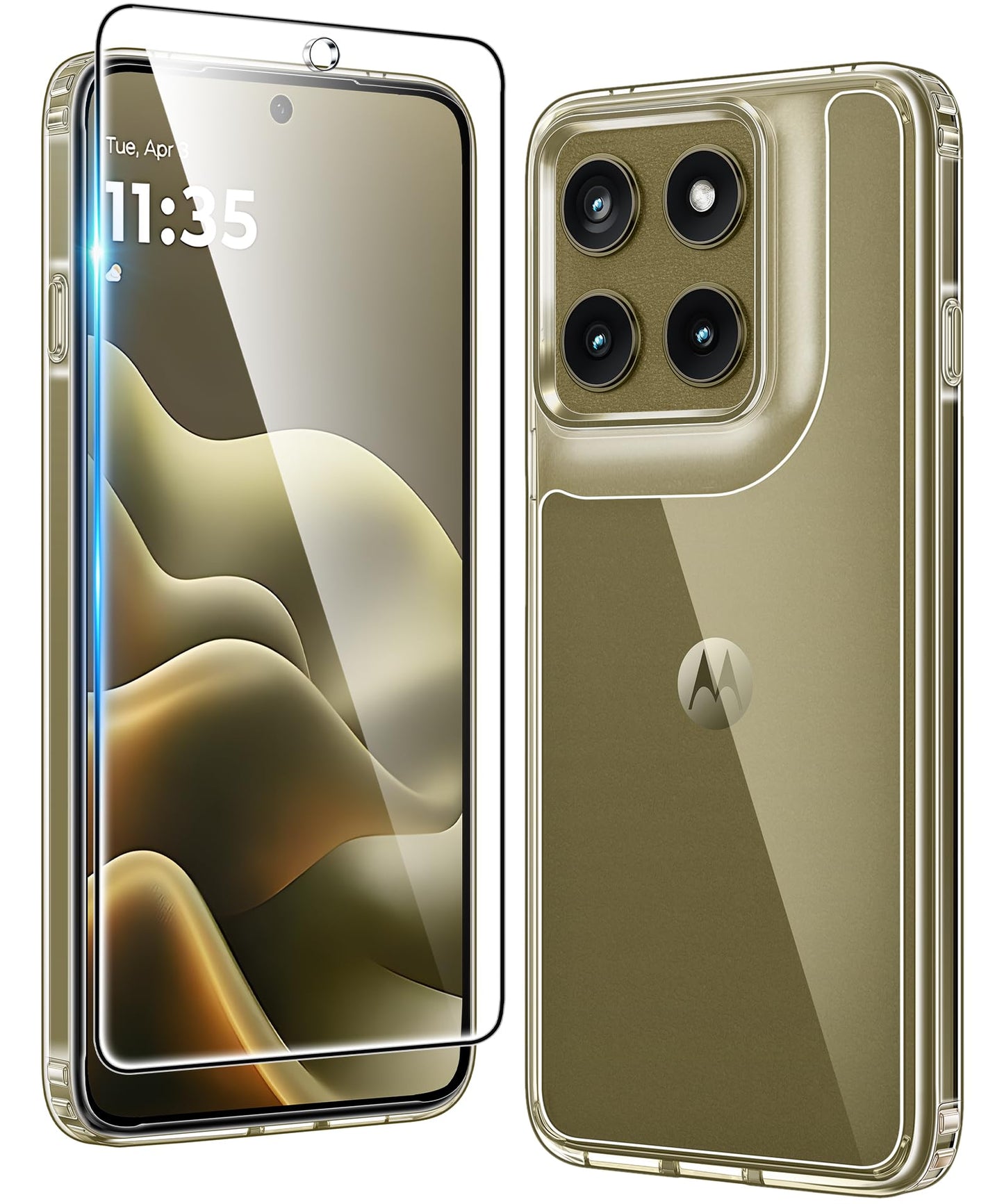 FNTCASE for Motorola Moto G-Power-5G-2026 Case: for Moto G Power 2025 Case Clear Slim Anti Yellowing Cell Phone Cover - Rugged Shockproof Protective Bumper Transparent Phonecase (Clear Magnetic)