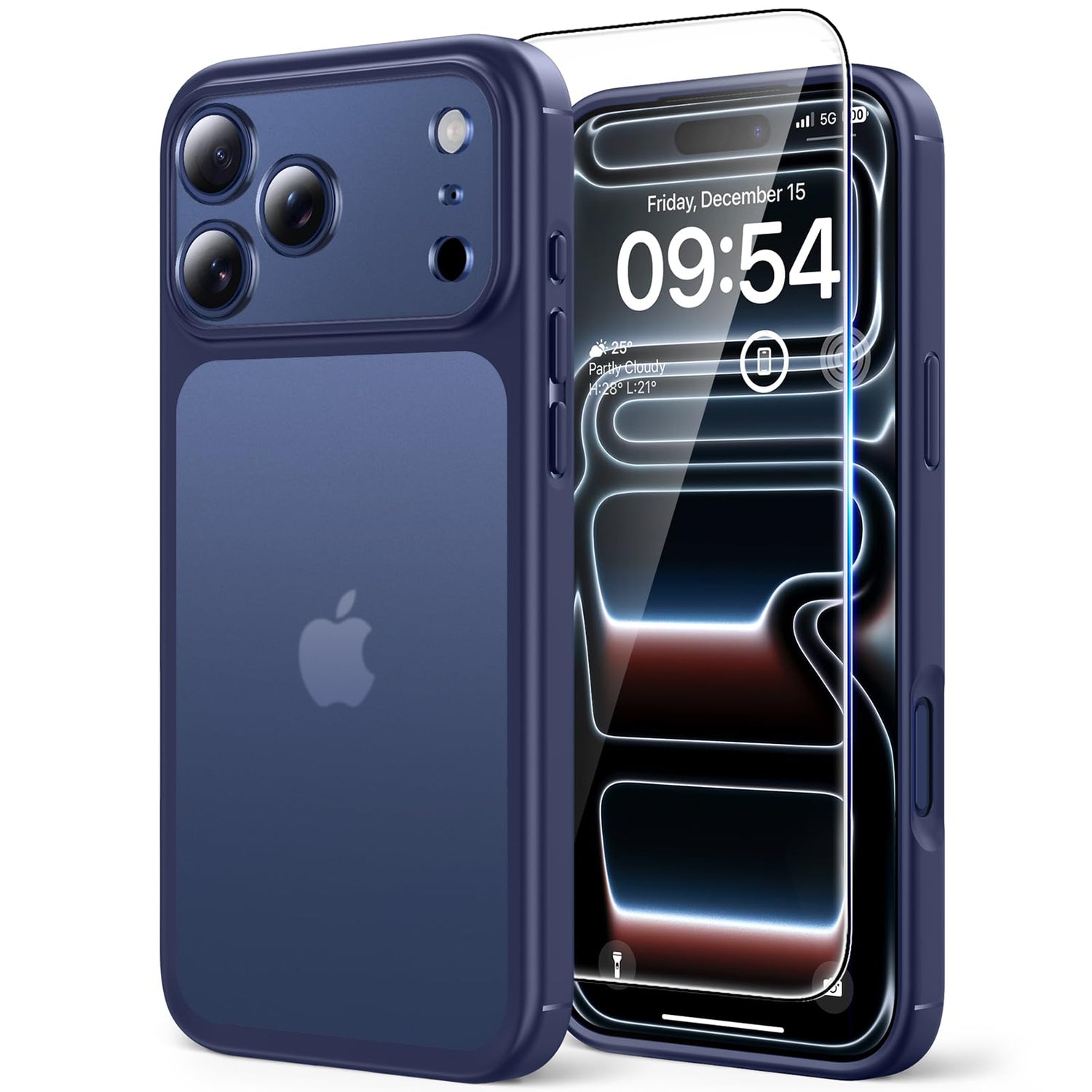 TAURI for iPhone 17 Case, Anti-Yellowing with Screen Protector, Military-Grade Protection Shockproof Slim Phone Case for iPhone 17, Clear
