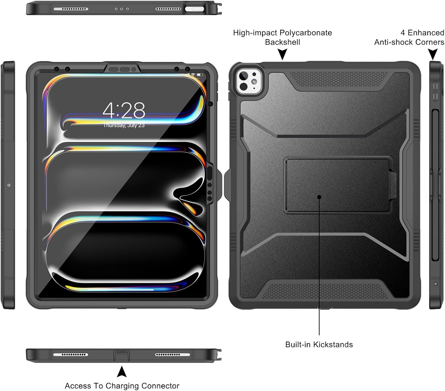 Soke Case for iPad Pro 13 Inch (M5) 2025 /(M4) 2024 - New Black