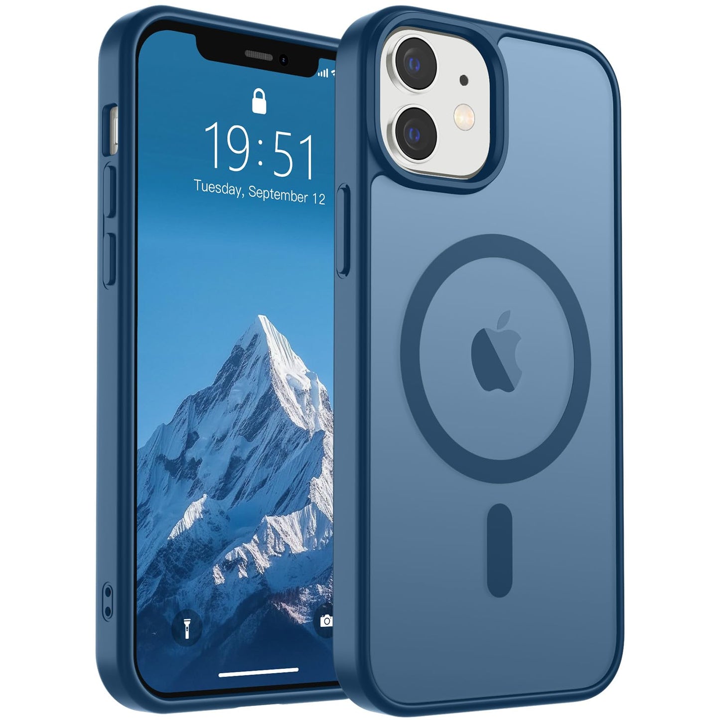 SUPFINE Magnetic for iPhone 17 Case (Compatible with MagSafe)(Military Grade Drop Protection) Translucent Matte Shockproof with Anti-Fingerprint Phone Cover,Black