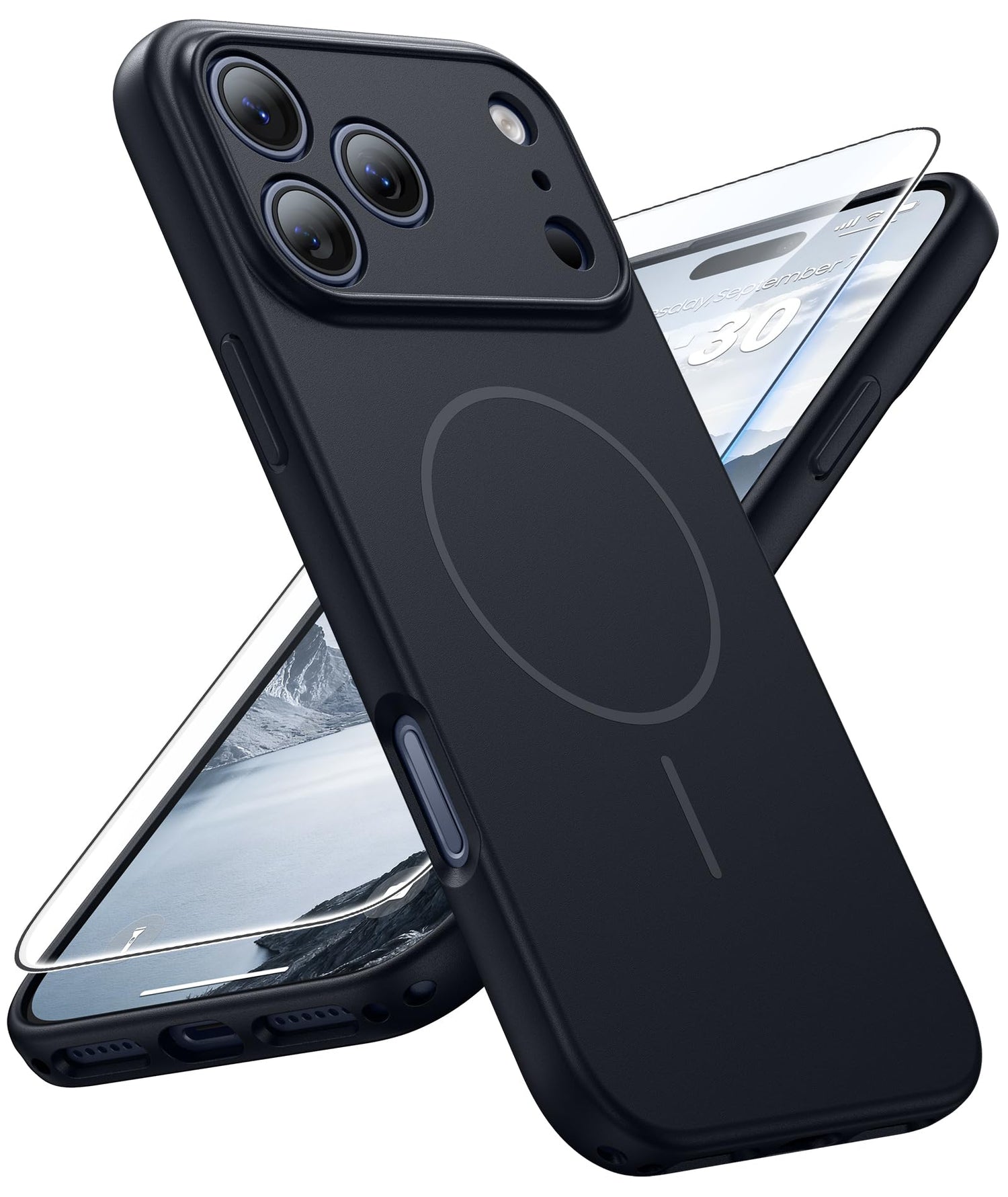 FNTCASE for Motorola Edge 2026 Case: Moto Edge 2026 Case with Screen Protector Non-Slip 14FT Military Grade Drop Protection, Shockproof, Slim Fit, Anti-Scratch TPU Matte Phone Cover (Black)