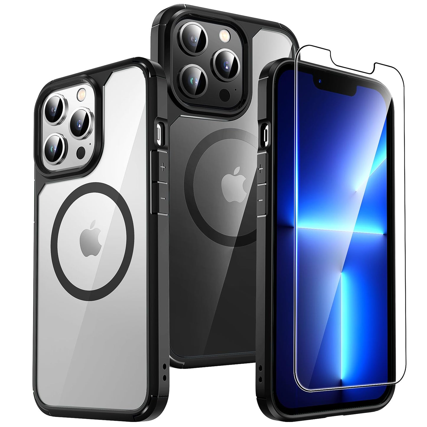 TAURI for iPhone 17 Case, Anti-Yellowing with Screen Protector, Military-Grade Protection Shockproof Slim Phone Case for iPhone 17, Clear