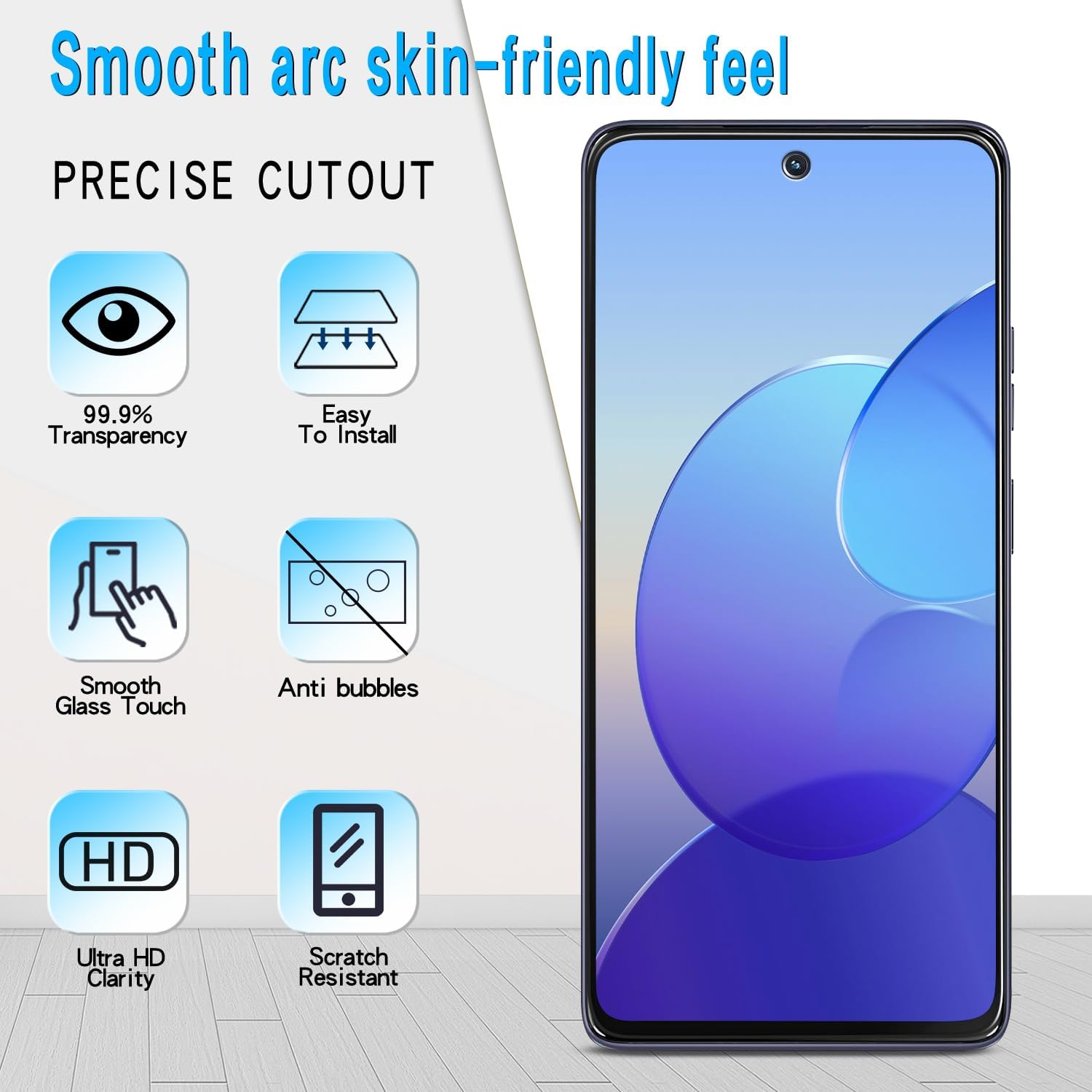 Slanku (3 Pack for Motorola Moto G Power 5G 2025 Screen Protector, 9H Tempered Glass, Touch Sensitivity, Scratch Resistant, Case Friendly