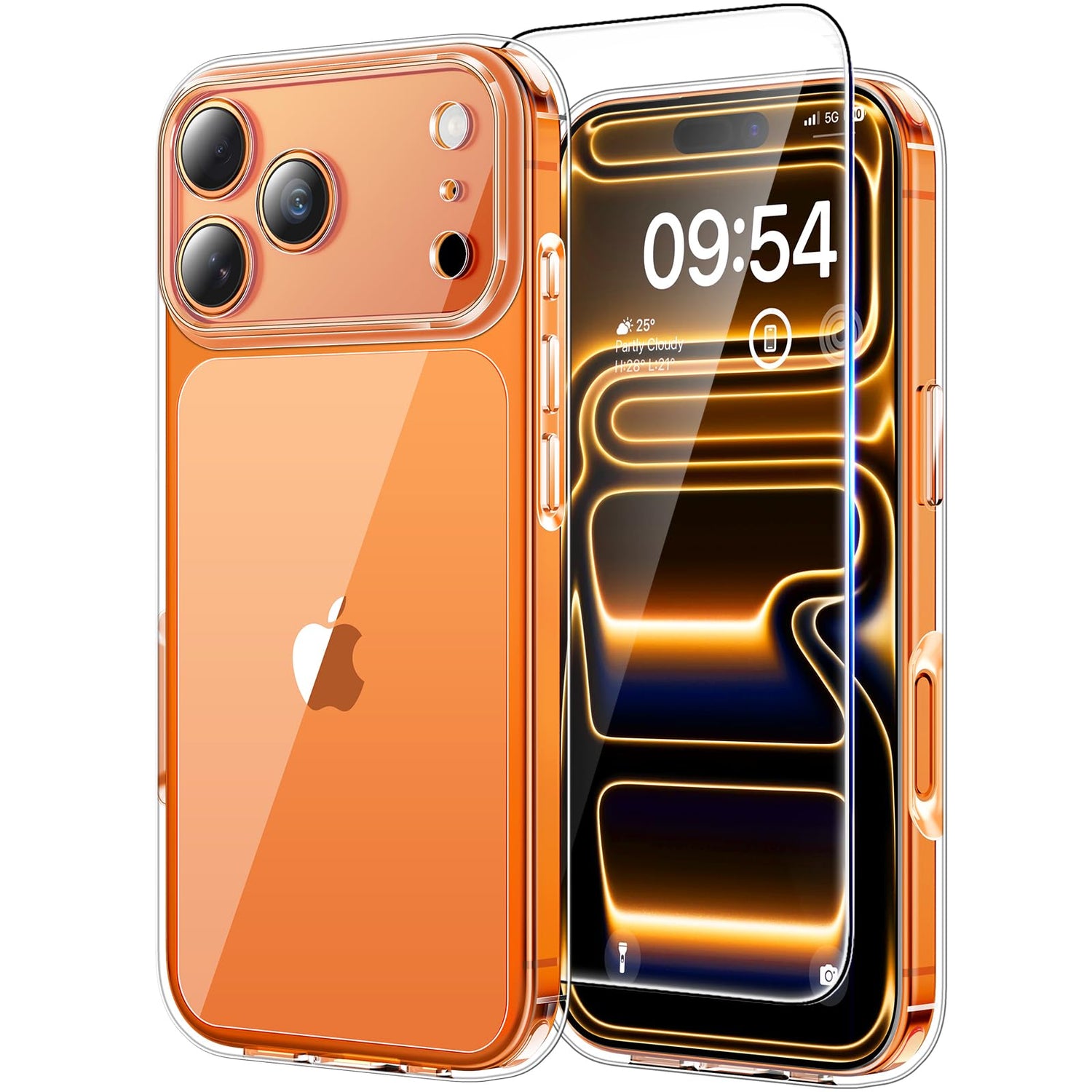 TAURI for iPhone 17 Case, Anti-Yellowing with Screen Protector, Military-Grade Protection Shockproof Slim Phone Case for iPhone 17, Clear