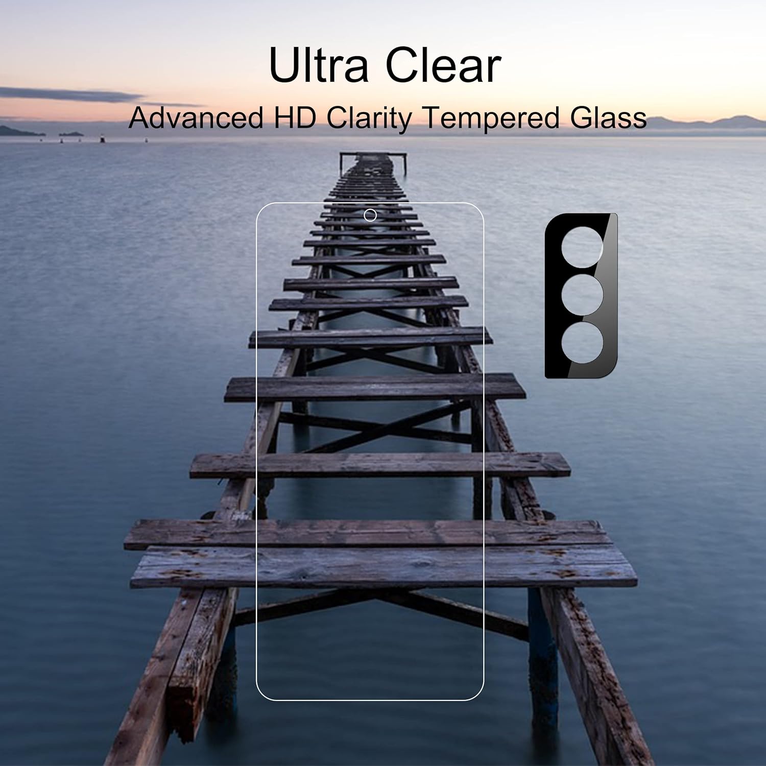 Ailun Screen Protector for Galaxy S22+/S22 Plus 5G 6.6 Inch Display 3Pack + 3Pack Camera Lens Tempered Glass Fingerprint Unlock 0.25mm Clear Anti-Scratch Case Friendly [Not For S22 Ultra]