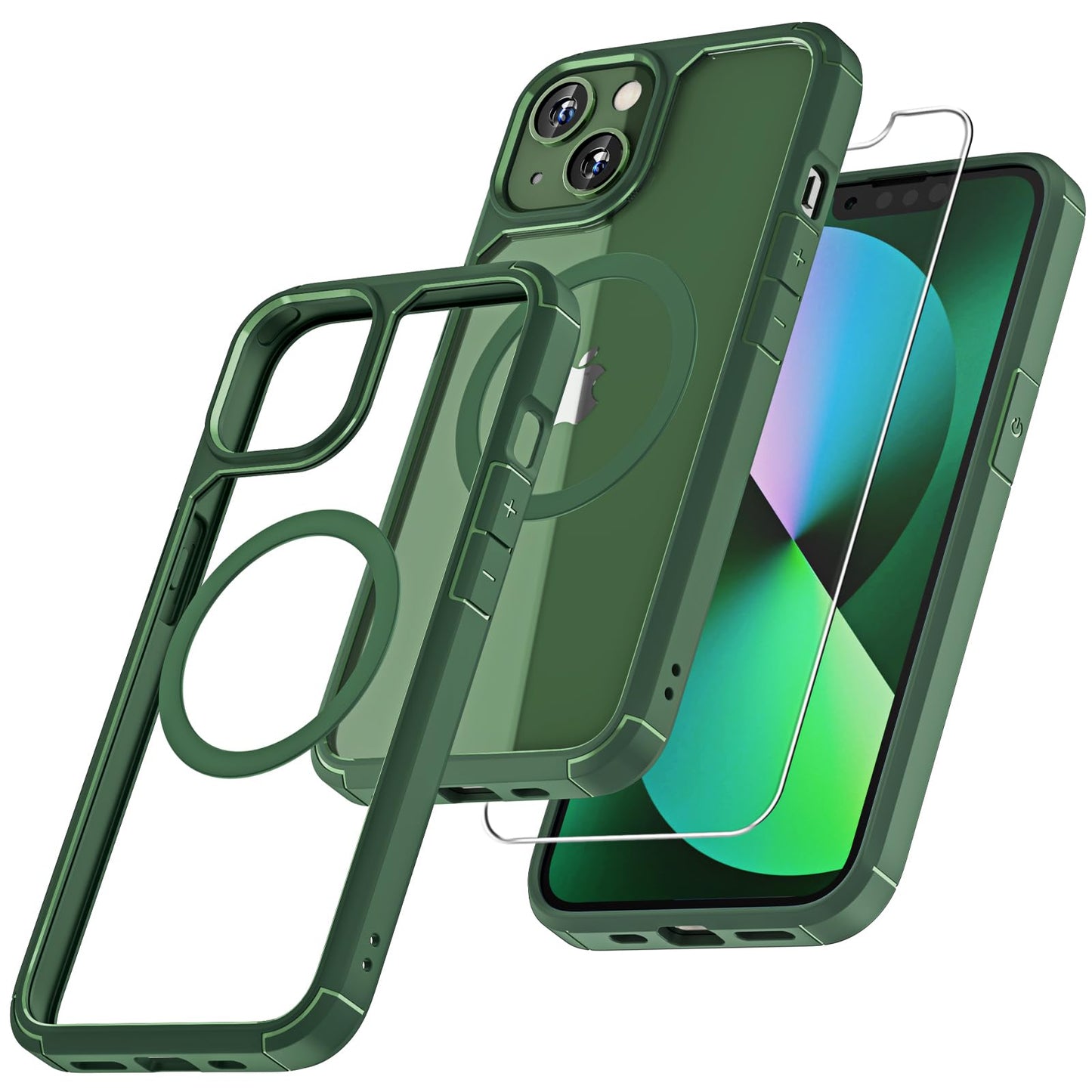 TAURI for iPhone 17 Case, Anti-Yellowing with Screen Protector, Military-Grade Protection Shockproof Slim Phone Case for iPhone 17, Clear