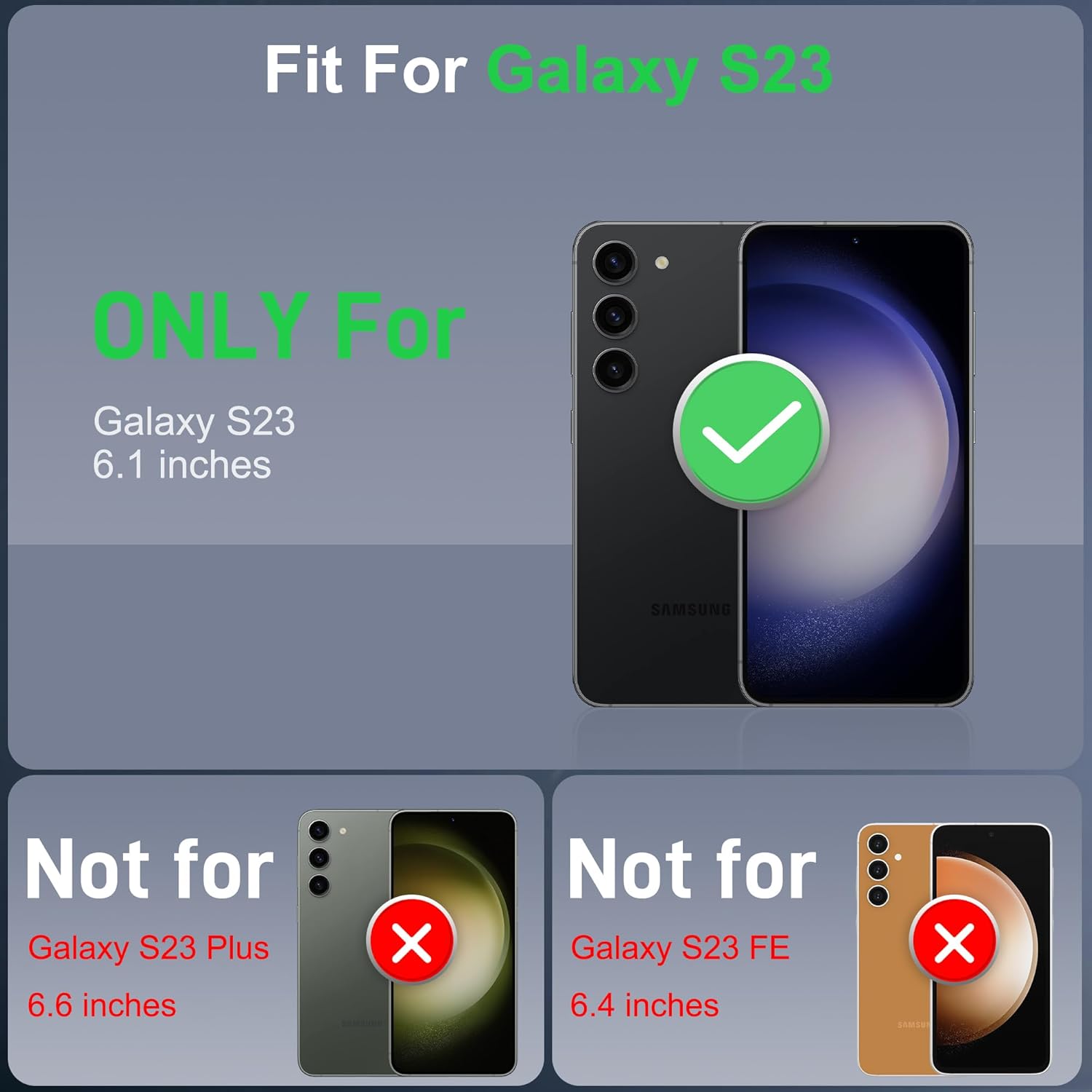 ATUMP for Samsung Galaxy S23 Case with [2 Pack] HD Screen Protector & Slide Camera Cover, 360° Rotation Ring Kickstand [Military Grade] Shockproof Protective Case for Galaxy S23 5G 6.1", Black