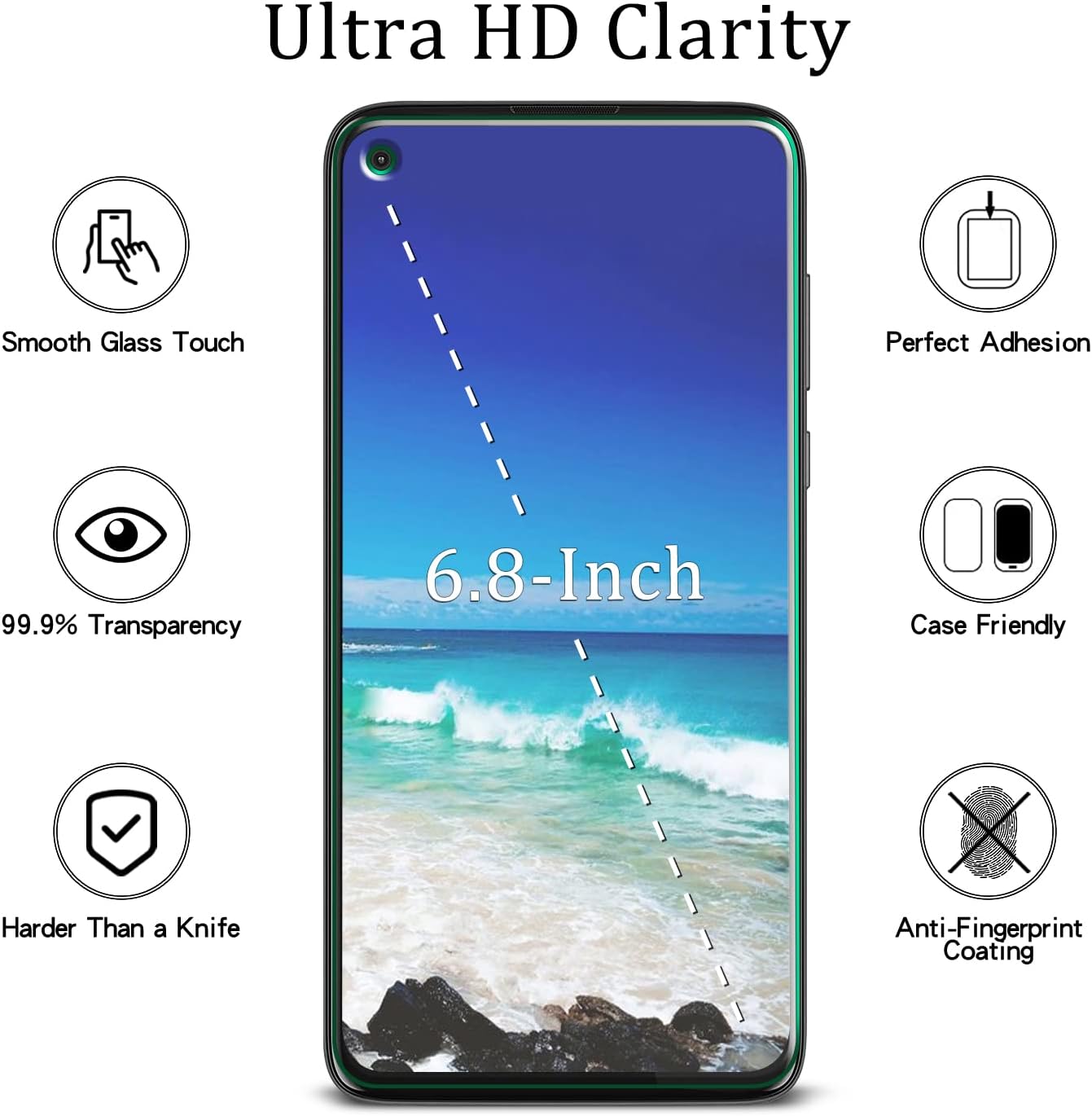 MAYtobe [2 Pack] Designed For Motorola Moto G Stylus 5G, Moto G Stylus 2021 Screen Protector Tempered Glass, Support Fingerprint Reader, Anti-Scratch, Bubble Free