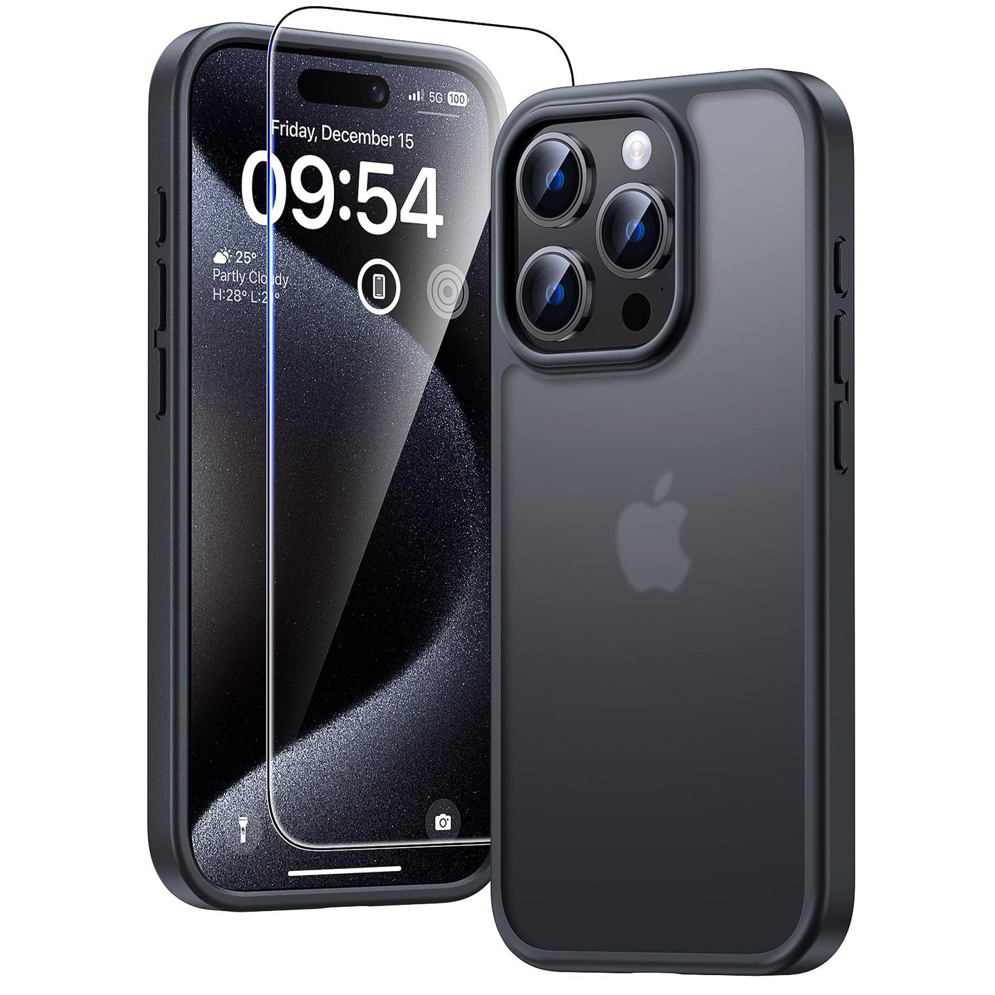 TAURI for iPhone 17 Case, Anti-Yellowing with Screen Protector, Military-Grade Protection Shockproof Slim Phone Case for iPhone 17, Clear