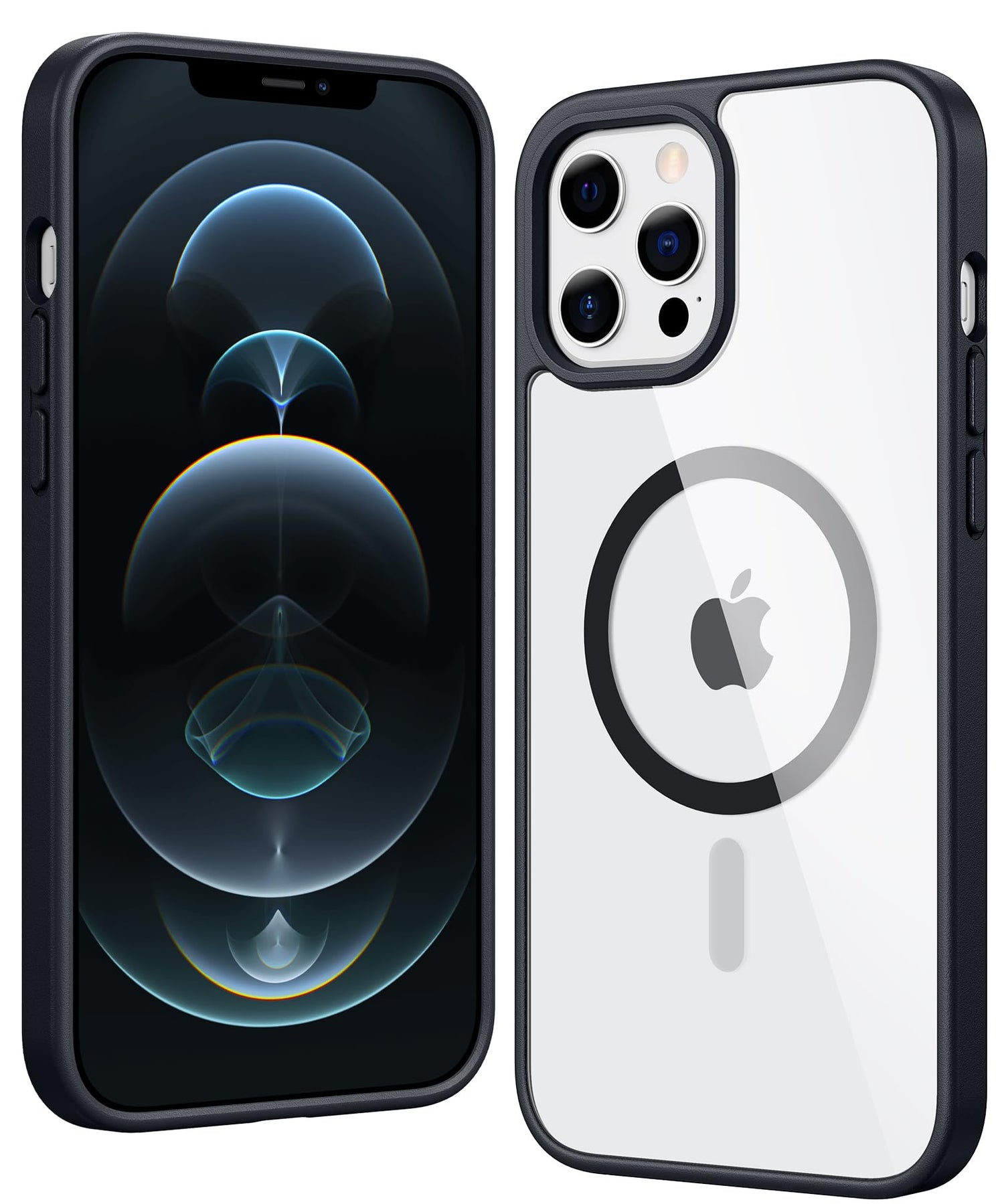 FNTCASE for iPhone 17 Case Clear: Magnetic Phone Cases with Screen Protector Drop Proof Compatible with Magsafe Slim Anti Yellowing Rugged Shockproof Protective Transparent Cell Cover (A-Clear)