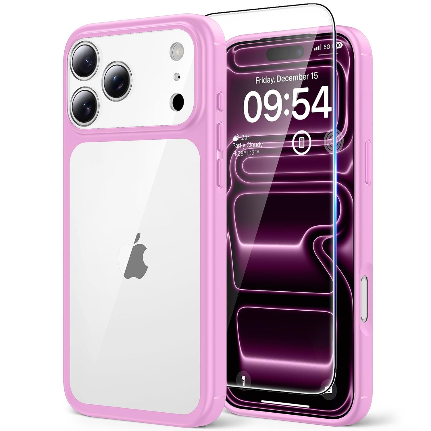TAURI for iPhone 17 Case, Anti-Yellowing with Screen Protector, Military-Grade Protection Shockproof Slim Phone Case for iPhone 17, Clear