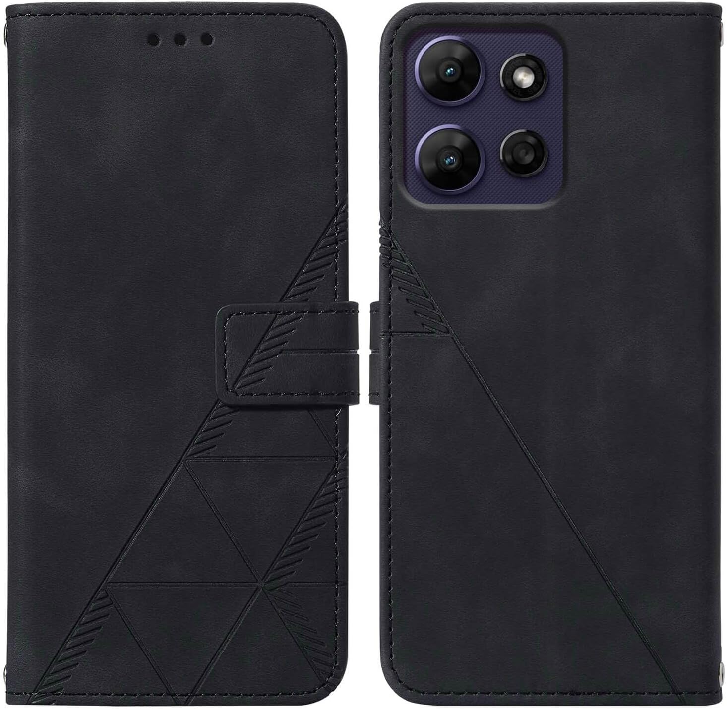 for Moto G Power 2026 Case Wallet, Card Holder Slots, Wrist Strap, TPU Interior Phone Protective, Stand PU Leather Flip Cases Cover for Moto G Power - 2026 (Black)