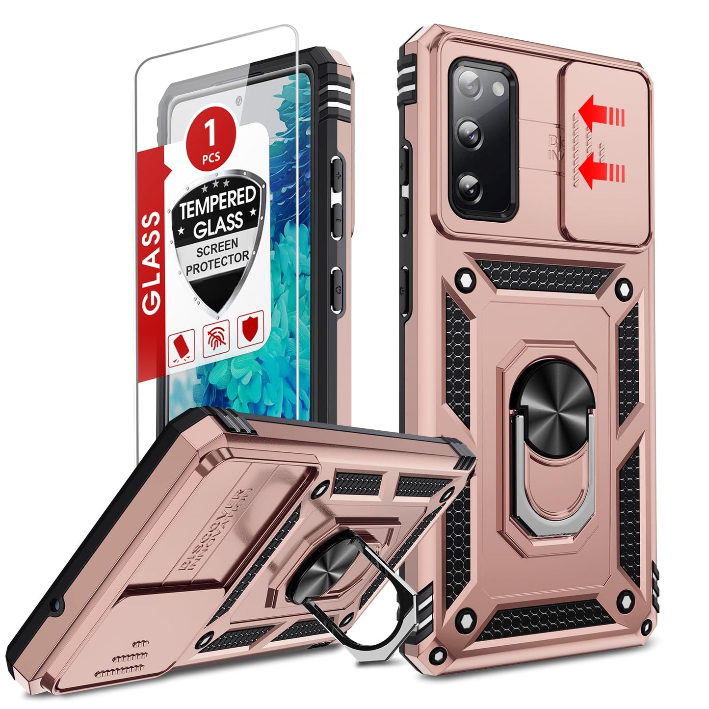 LeYi for Motorola Moto G Stylus 2025-Case: 【𝐍𝐨𝐭 𝐅𝐢𝐭 𝐌𝐨𝐭𝐨 𝐆 𝟐𝟎𝟐𝟓】Moto G Stylus 2026 Case 5G, Slide Camera Cover Screen Protector, Tough Armor Android Unlocked Phone Magnetic Stand, Black