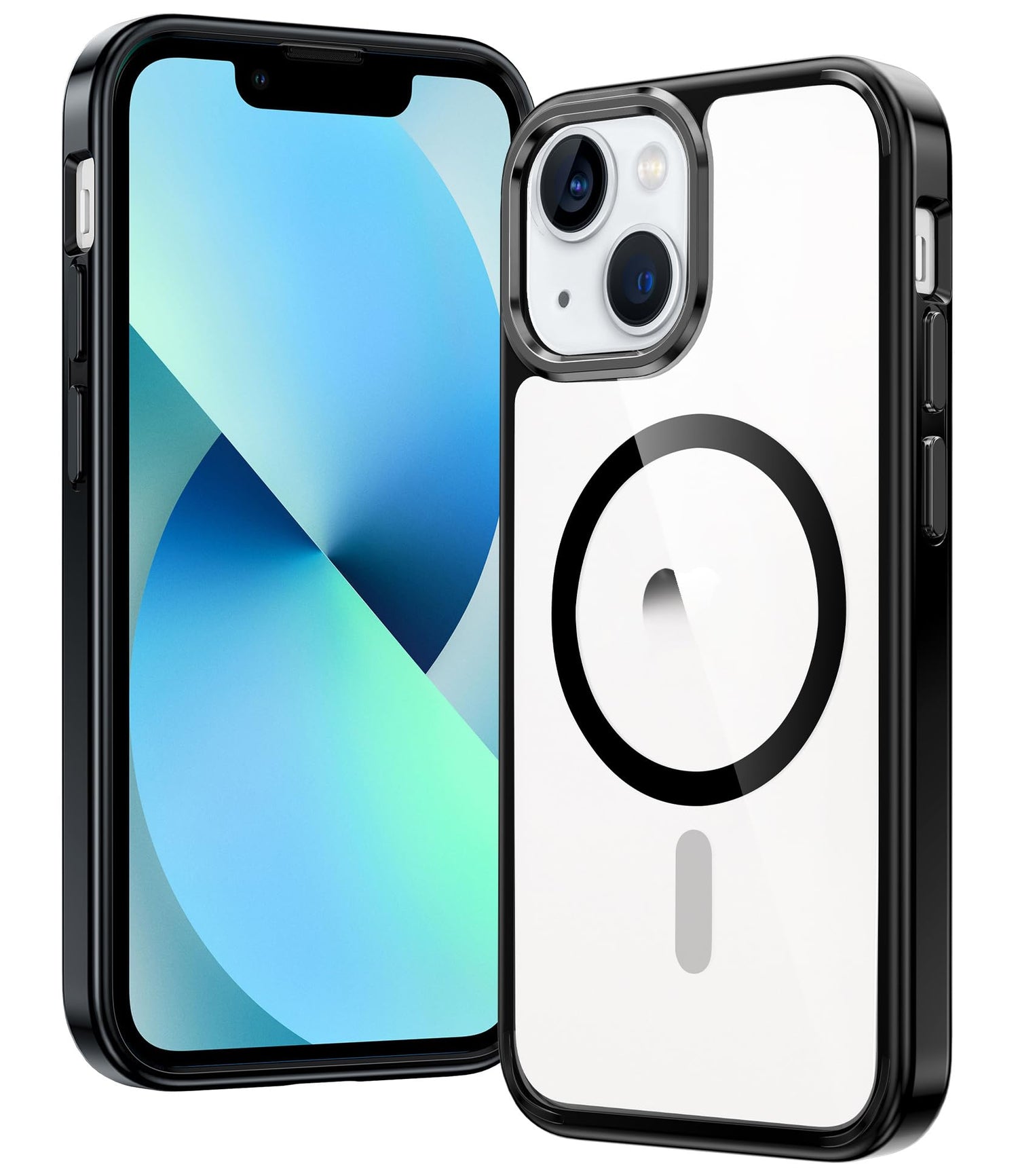 FNTCASE for iPhone 17 Case Clear: Magnetic Phone Cases with Screen Protector Drop Proof Compatible with Magsafe Slim Anti Yellowing Rugged Shockproof Protective Transparent Cell Cover (A-Clear)