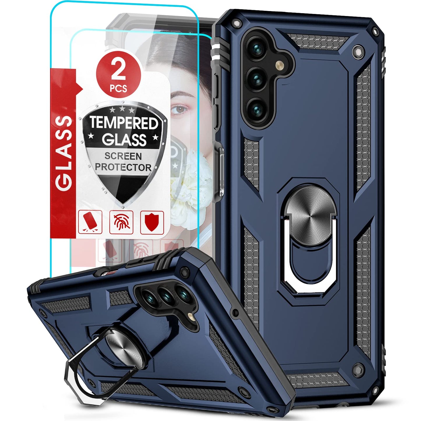 LeYi for Motorola Moto G Stylus 2025-Case: 【𝐍𝐨𝐭 𝐅𝐢𝐭 𝐌𝐨𝐭𝐨 𝐆 𝟐𝟎𝟐𝟓】Moto G Stylus 2026 Case 5G, Slide Camera Cover Screen Protector, Tough Armor Android Unlocked Phone Magnetic Stand, Black