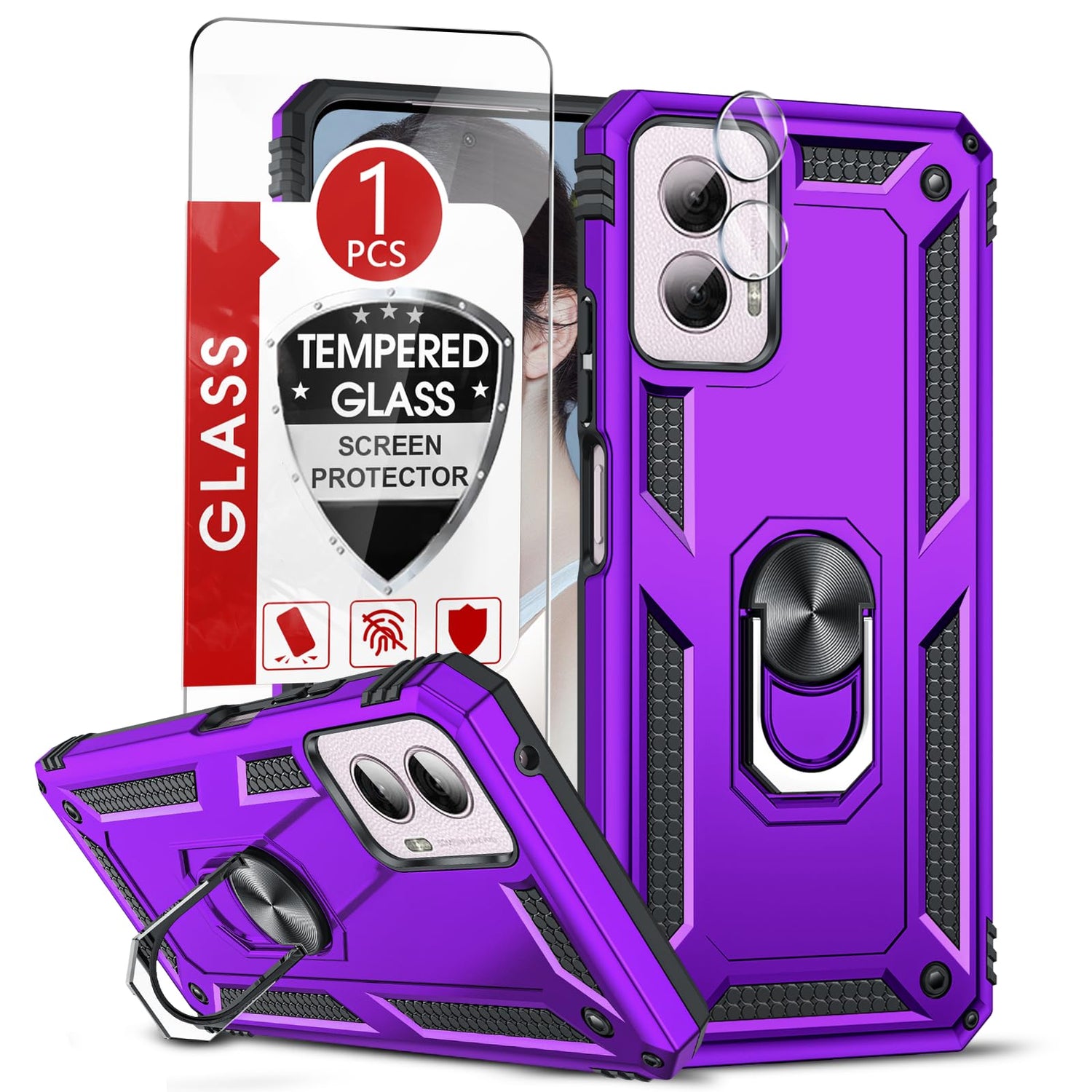LeYi for Motorola Moto G Stylus 2025-Case: 【𝐍𝐨𝐭 𝐅𝐢𝐭 𝐌𝐨𝐭𝐨 𝐆 𝟐𝟎𝟐𝟓】Moto G Stylus 2026 Case 5G, Slide Camera Cover Screen Protector, Tough Armor Android Unlocked Phone Magnetic Stand, Black