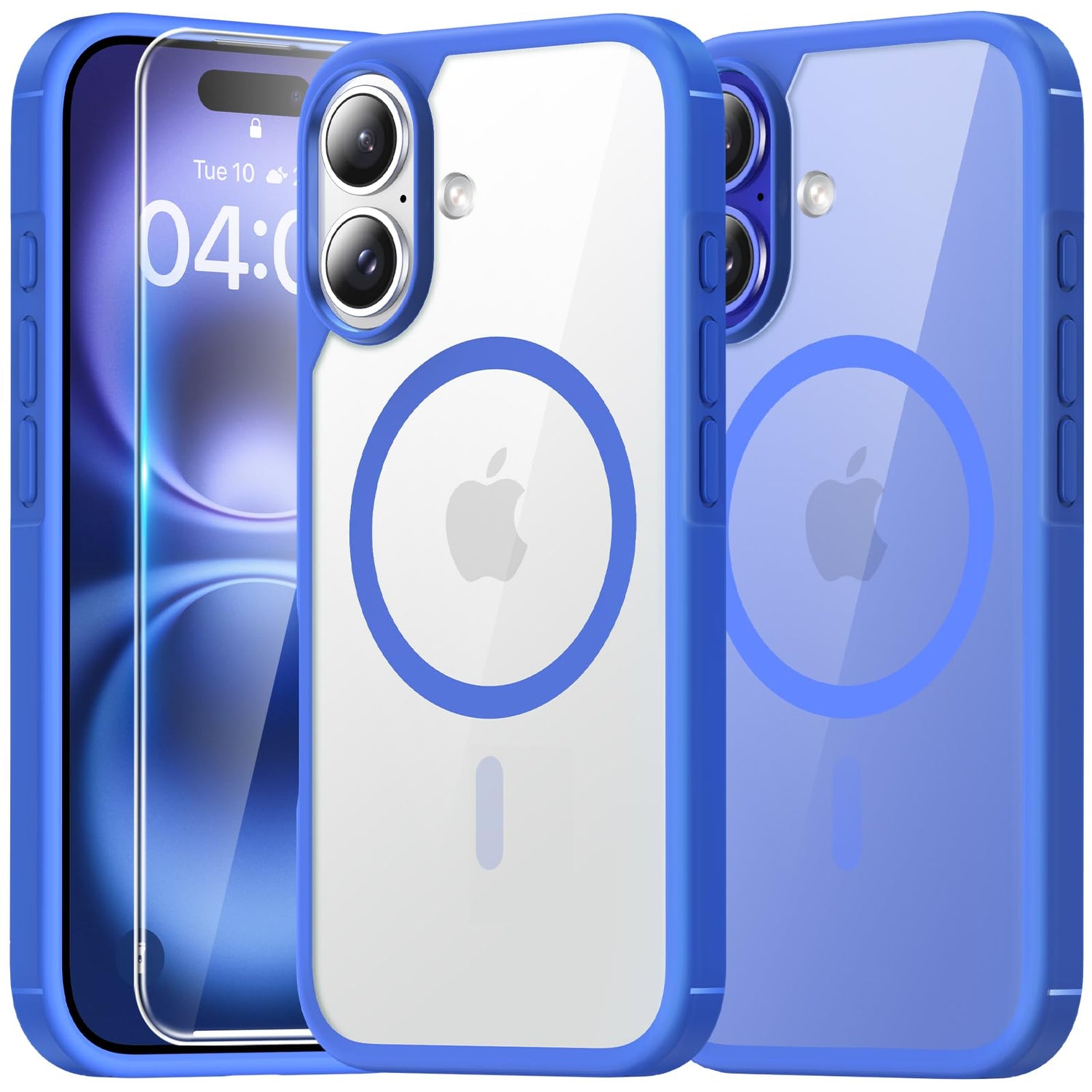 TAURI for iPhone 17 Case, Anti-Yellowing with Screen Protector, Military-Grade Protection Shockproof Slim Phone Case for iPhone 17, Clear