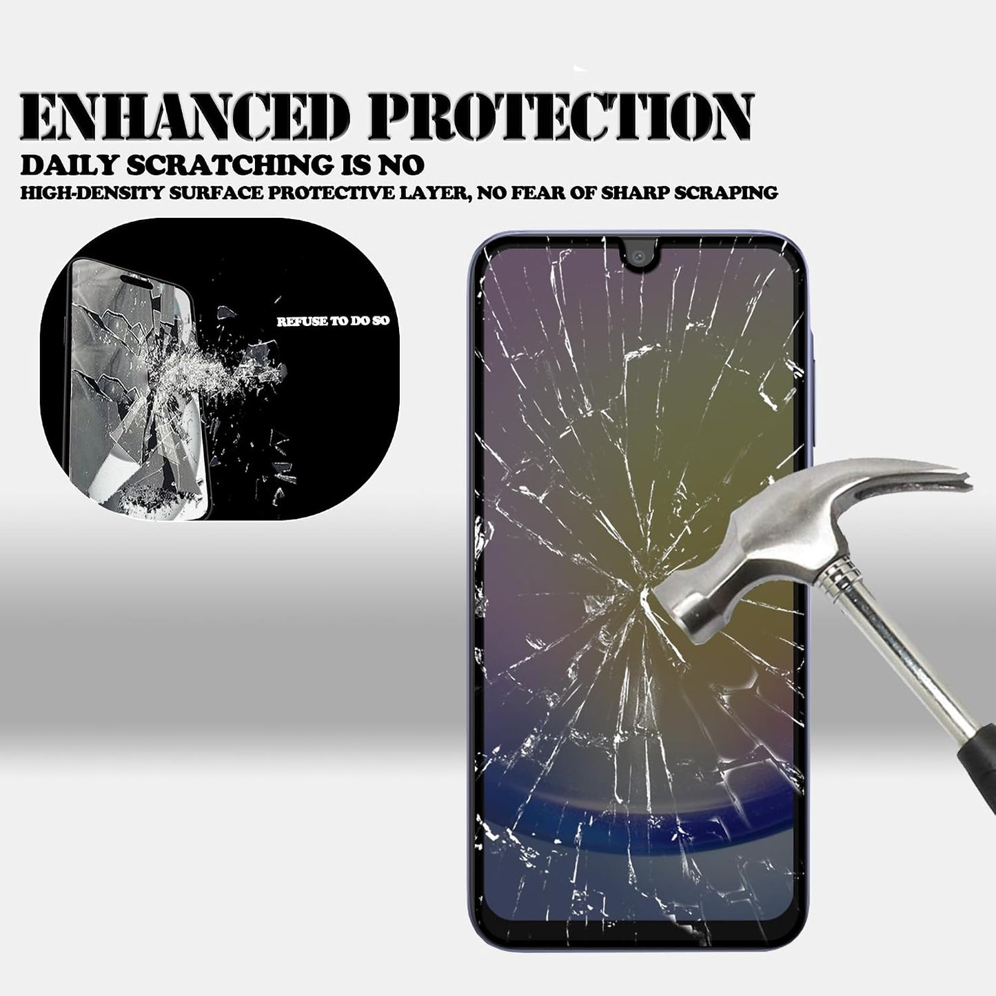 3Pack Privacy Screen Protector For Samsung Galaxy A25 5G Anti Spy Private Tempered Glass Film