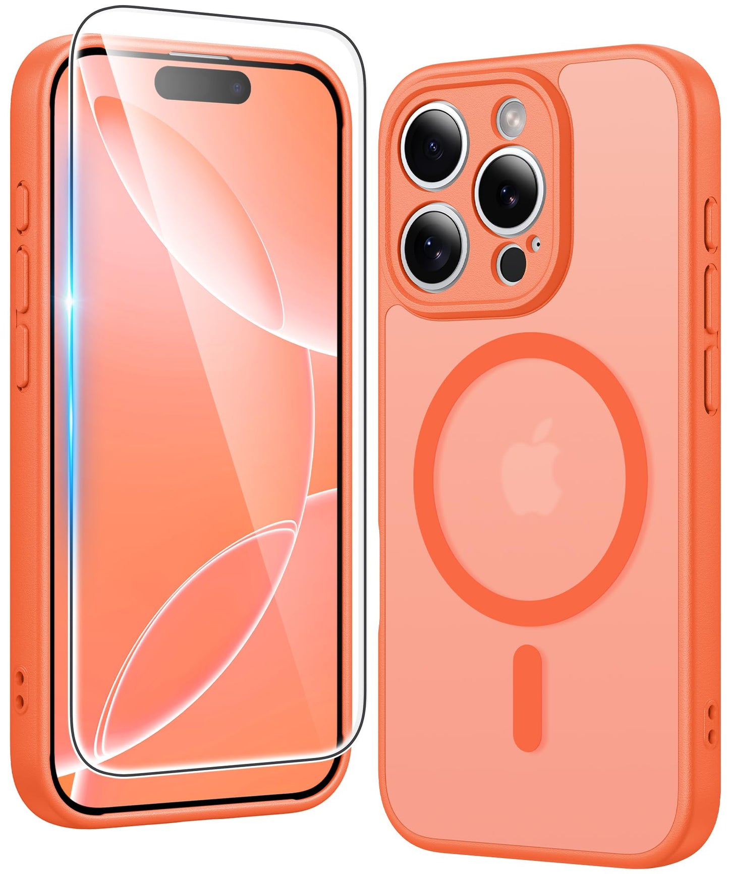 FNTCASE for iPhone 17 Case Clear: Magnetic Phone Cases with Screen Protector Drop Proof Compatible with Magsafe Slim Anti Yellowing Rugged Shockproof Protective Transparent Cell Cover (A-Clear)
