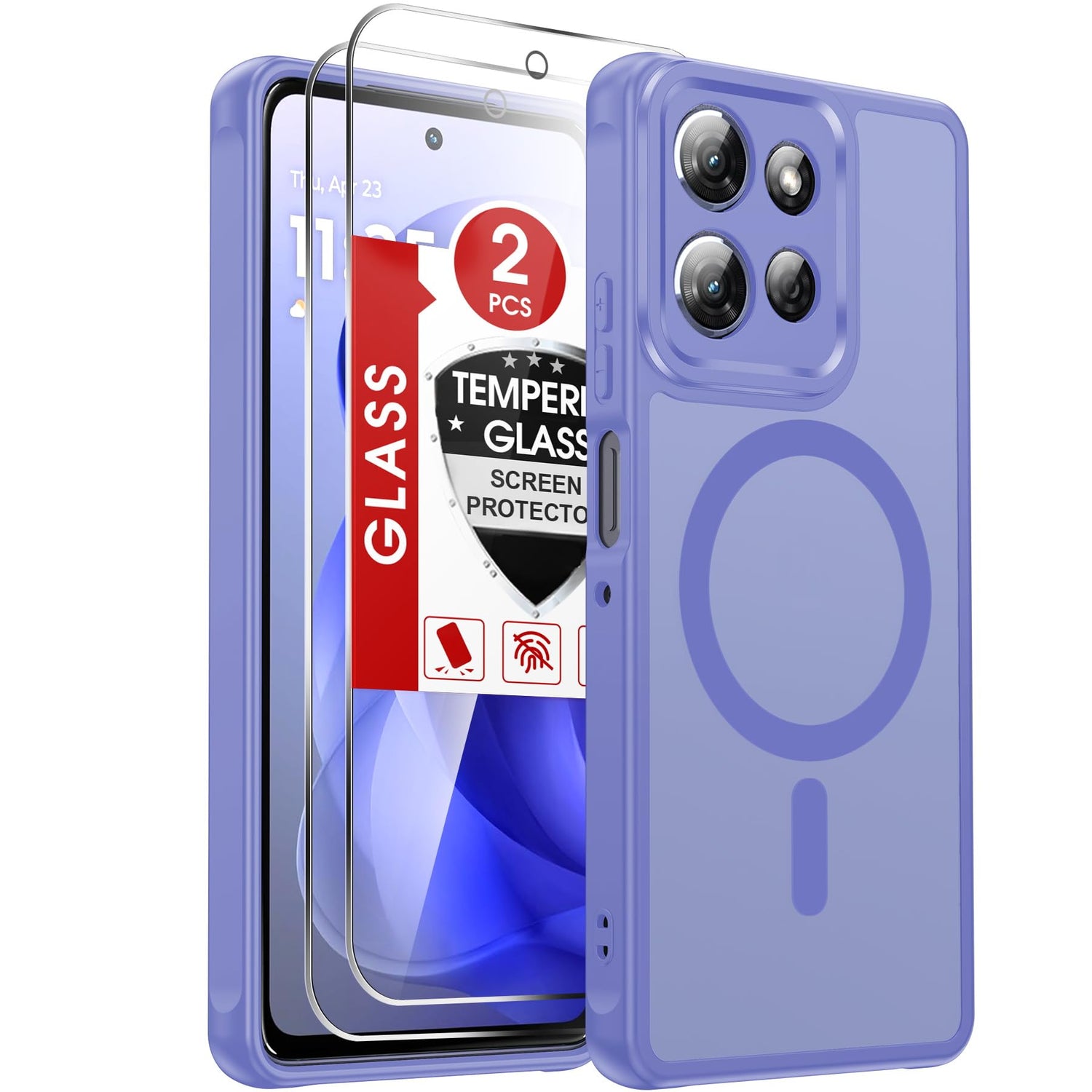LeYi for Samsung Galaxy A57-5G Phone Case: MagSafe Fit 2 X Screen Protector