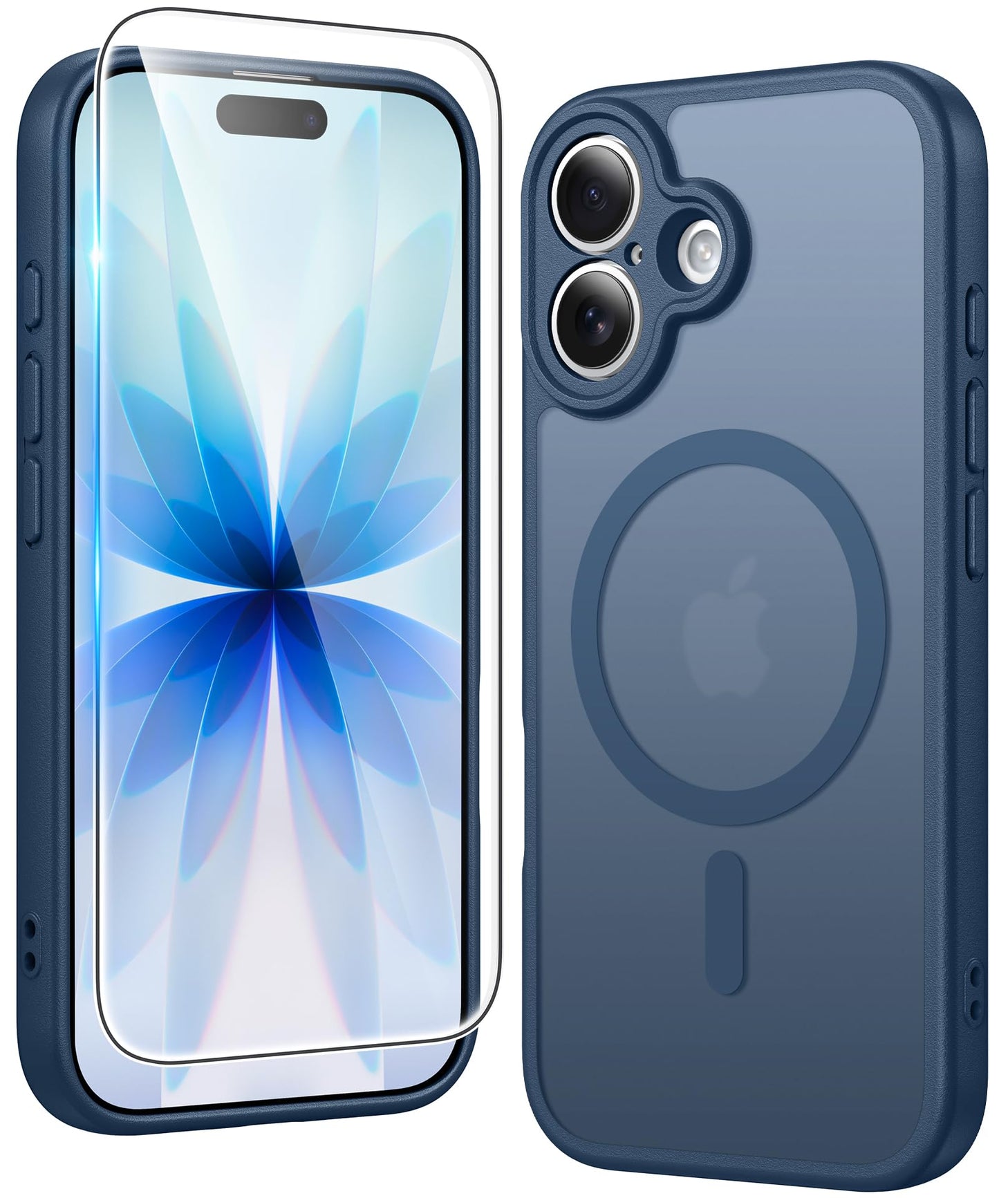 FNTCASE for iPhone 17 Case Clear: Magnetic Phone Cases with Screen Protector Drop Proof Compatible with Magsafe Slim Anti Yellowing Rugged Shockproof Protective Transparent Cell Cover (A-Clear)