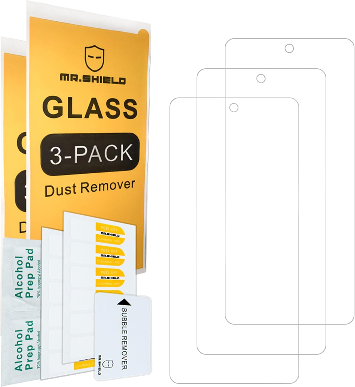 Mr.Shield Screen Protector compatible with Motorola Moto G 5G (2024) [Tempered Glass] [3-PACK] [Japan Glass with 9H Hardness]
