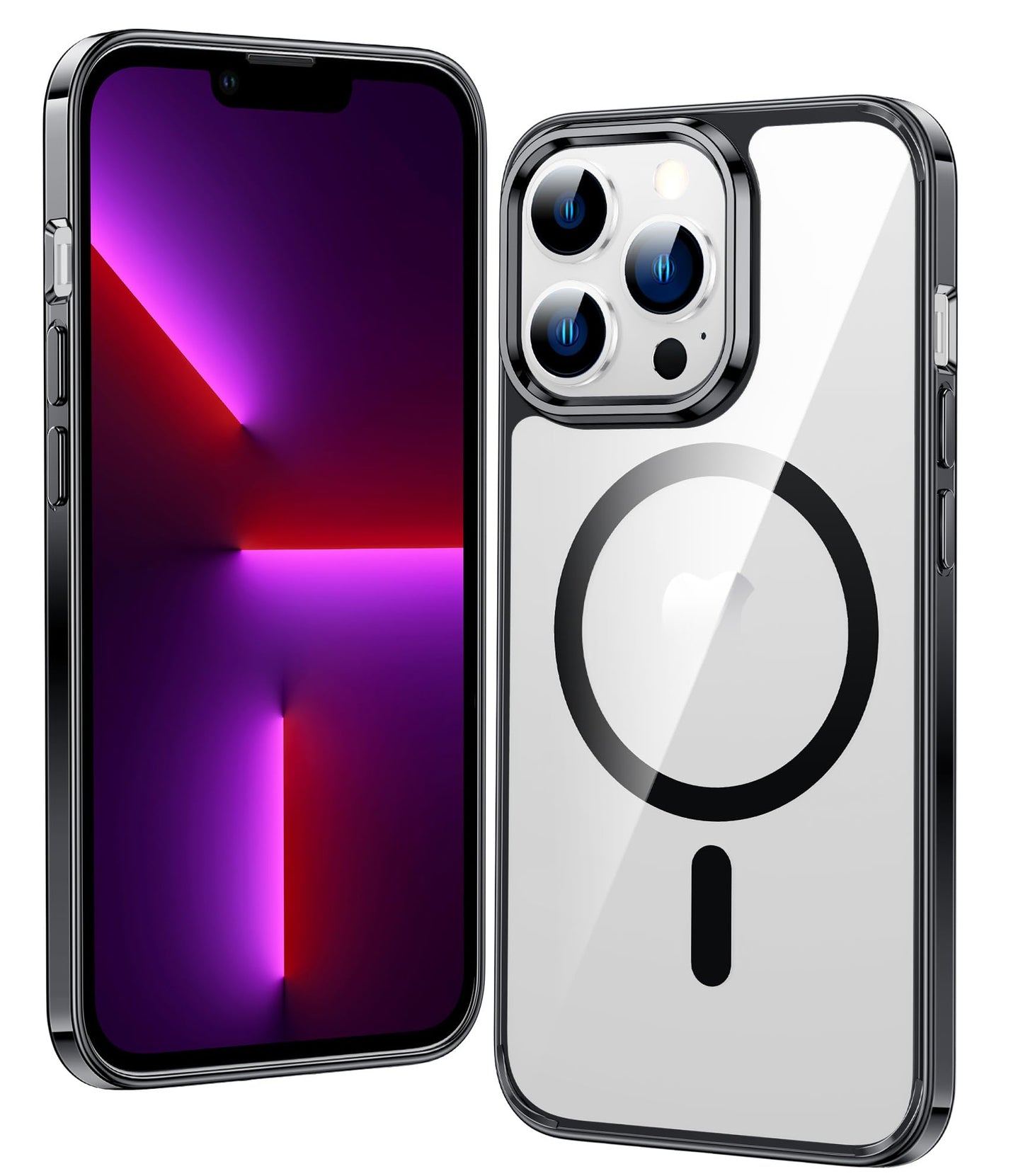 FNTCASE for iPhone 17 Case Clear: Magnetic Phone Cases with Screen Protector Drop Proof Compatible with Magsafe Slim Anti Yellowing Rugged Shockproof Protective Transparent Cell Cover (A-Clear)