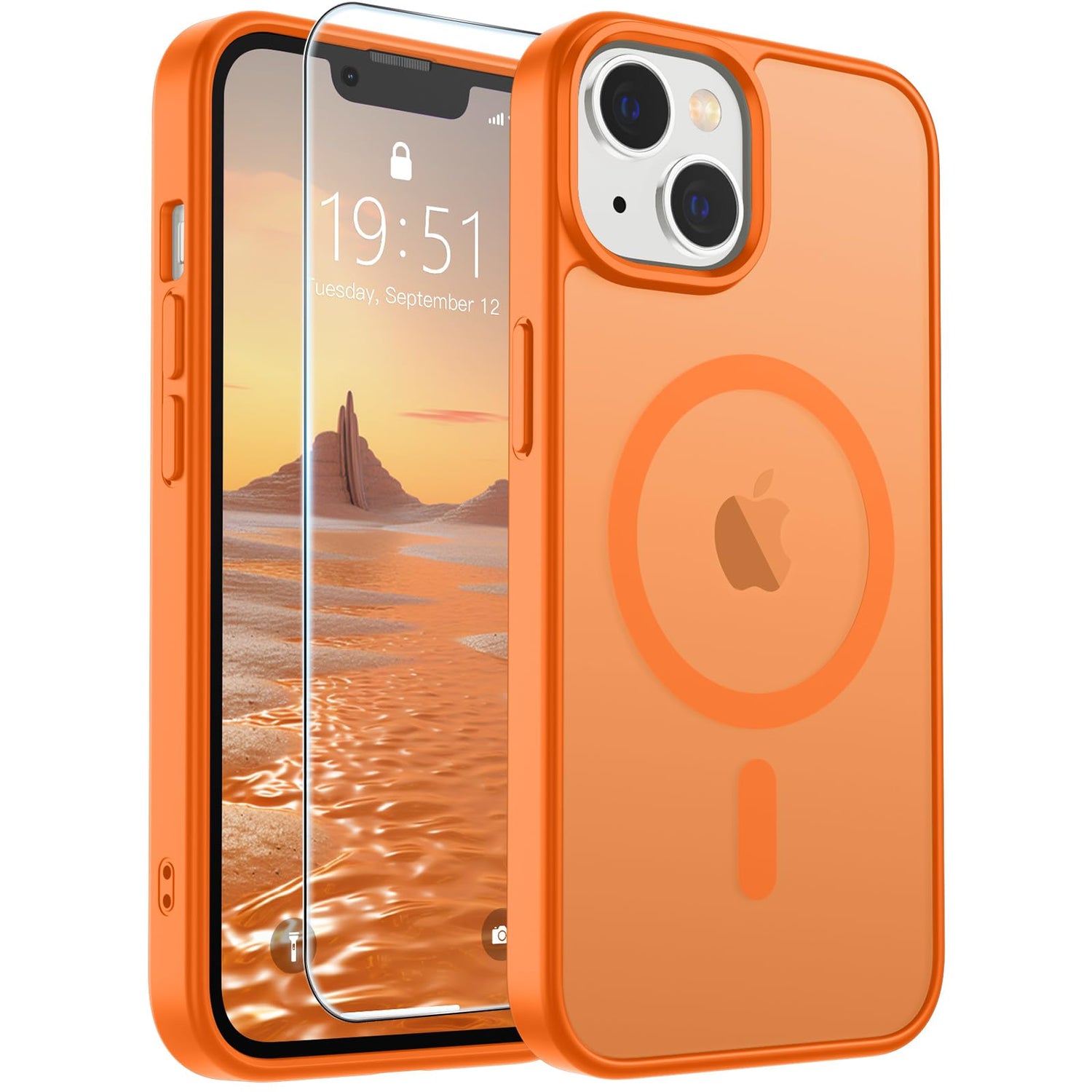 SUPFINE Magnetic for iPhone 17 Case (Compatible with MagSafe)(Military Grade Drop Protection) Translucent Matte Shockproof with Anti-Fingerprint Phone Cover,Black