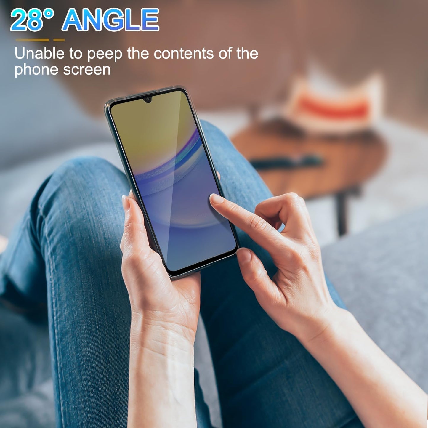 3 Pack Privacy Screen Protector for Samsung Galaxy A15 5G[Anti-Spy Tempered Glass], Ultra HD, Anti-Scratch, Bubble-Free, Easy Install 9H Protective Glass for Galaxy A15 5G