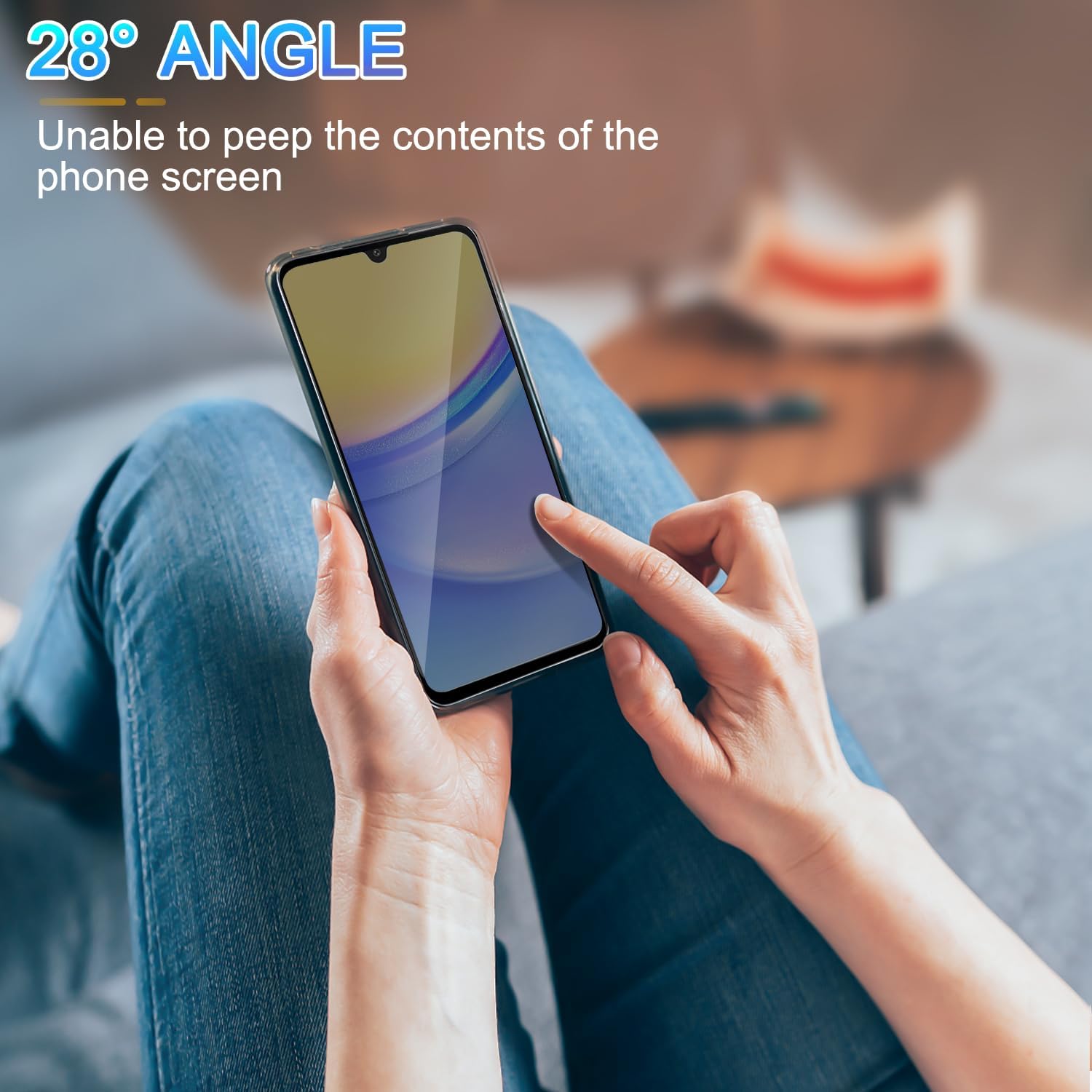 3 Pack Privacy Screen Protector for Samsung Galaxy A15 5G[Anti-Spy Tempered Glass], Ultra HD, Anti-Scratch, Bubble-Free, Easy Install 9H Protective Glass for Galaxy A15 5G
