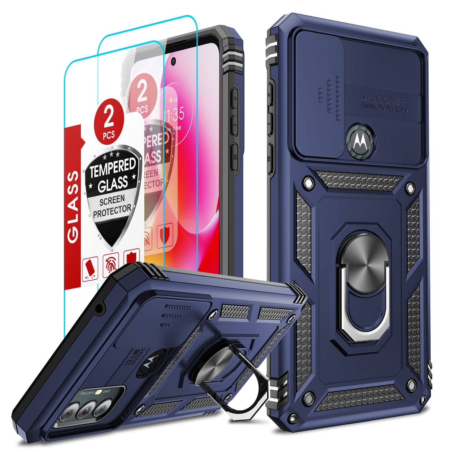 LeYi for Motorola Moto G Stylus 2025-Case: 【𝐍𝐨𝐭 𝐅𝐢𝐭 𝐌𝐨𝐭𝐨 𝐆 𝟐𝟎𝟐𝟓】Moto G Stylus 2026 Case 5G, Slide Camera Cover Screen Protector, Tough Armor Android Unlocked Phone Magnetic Stand, Black