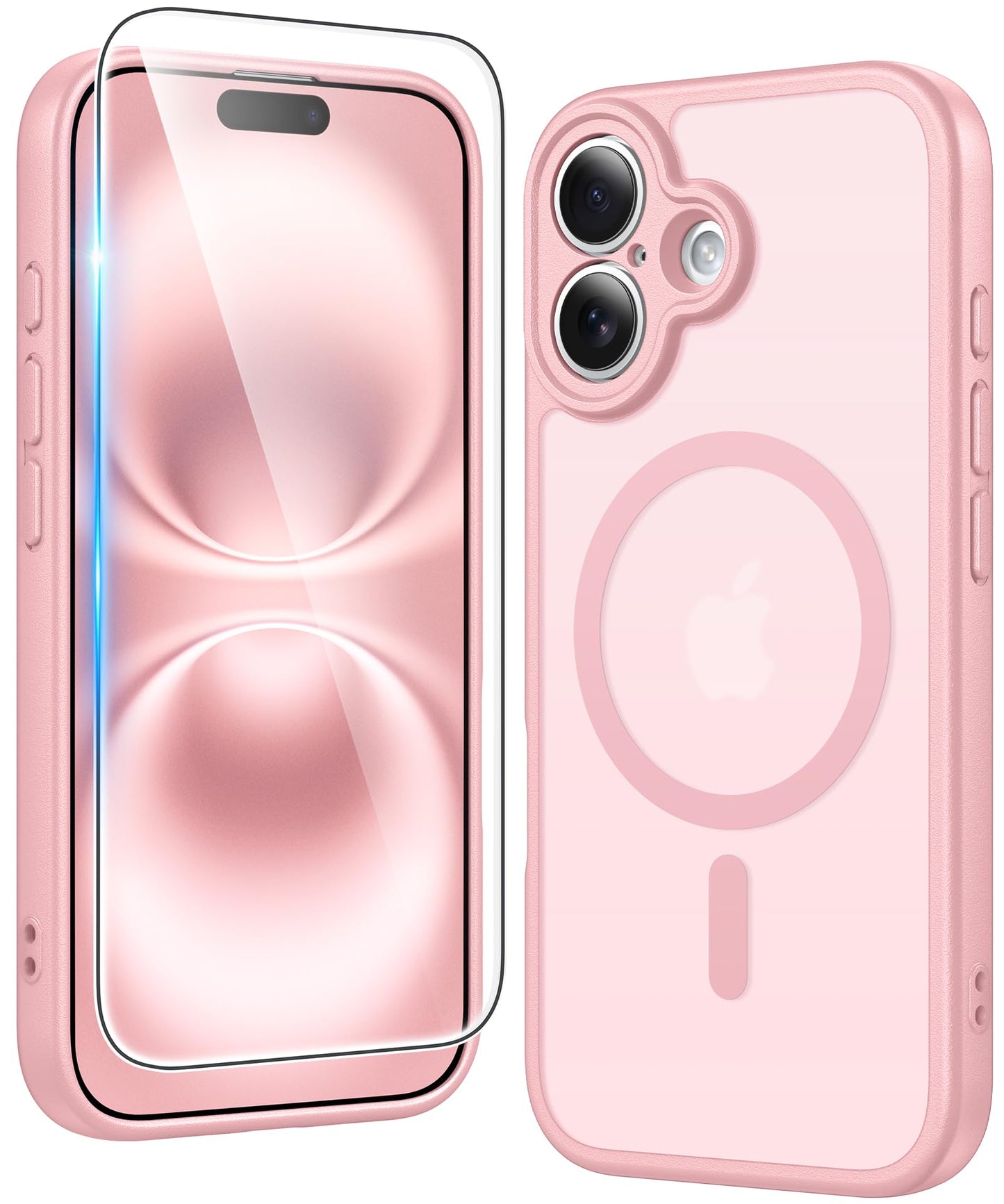 FNTCASE for iPhone 17 Case Clear: Magnetic Phone Cases with Screen Protector Drop Proof Compatible with Magsafe Slim Anti Yellowing Rugged Shockproof Protective Transparent Cell Cover (A-Clear)