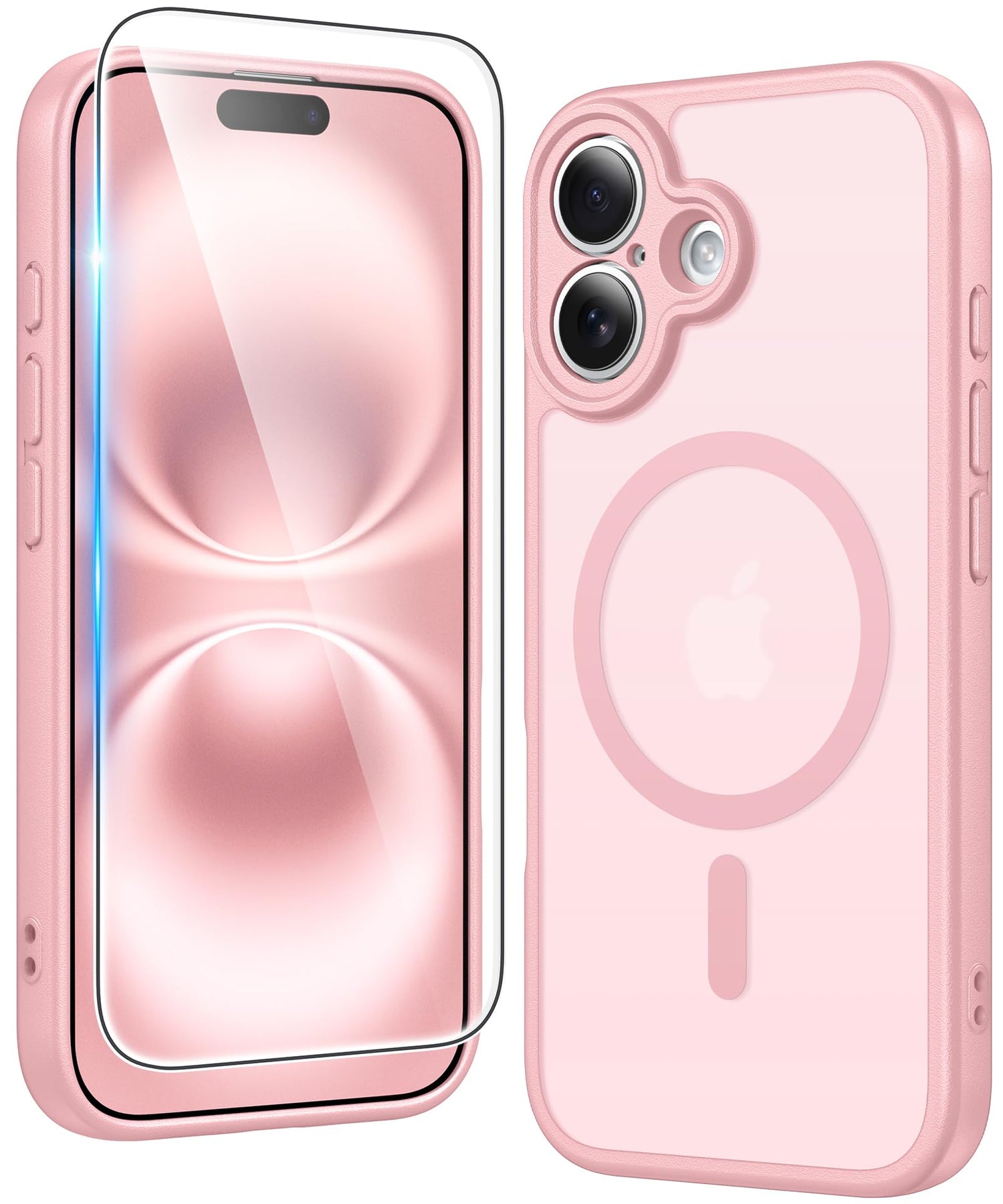FNTCASE for iPhone 17 Case Clear: Magnetic Phone Cases with Screen Protector Drop Proof Compatible with Magsafe Slim Anti Yellowing Rugged Shockproof Protective Transparent Cell Cover (A-Clear)