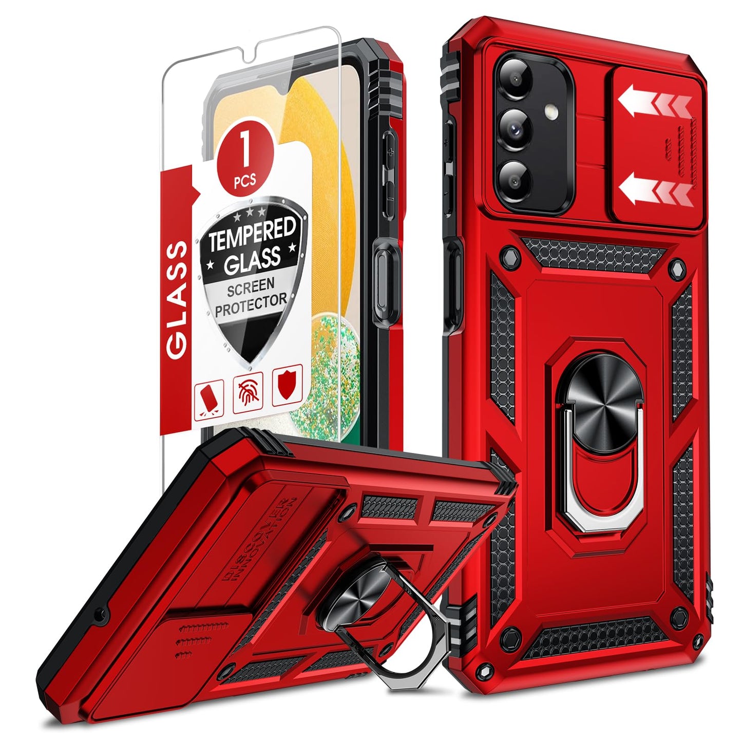 LeYi for Motorola Moto G Stylus 2025-Case: 【𝐍𝐨𝐭 𝐅𝐢𝐭 𝐌𝐨𝐭𝐨 𝐆 𝟐𝟎𝟐𝟓】Moto G Stylus 2026 Case 5G, Slide Camera Cover Screen Protector, Tough Armor Android Unlocked Phone Magnetic Stand, Black