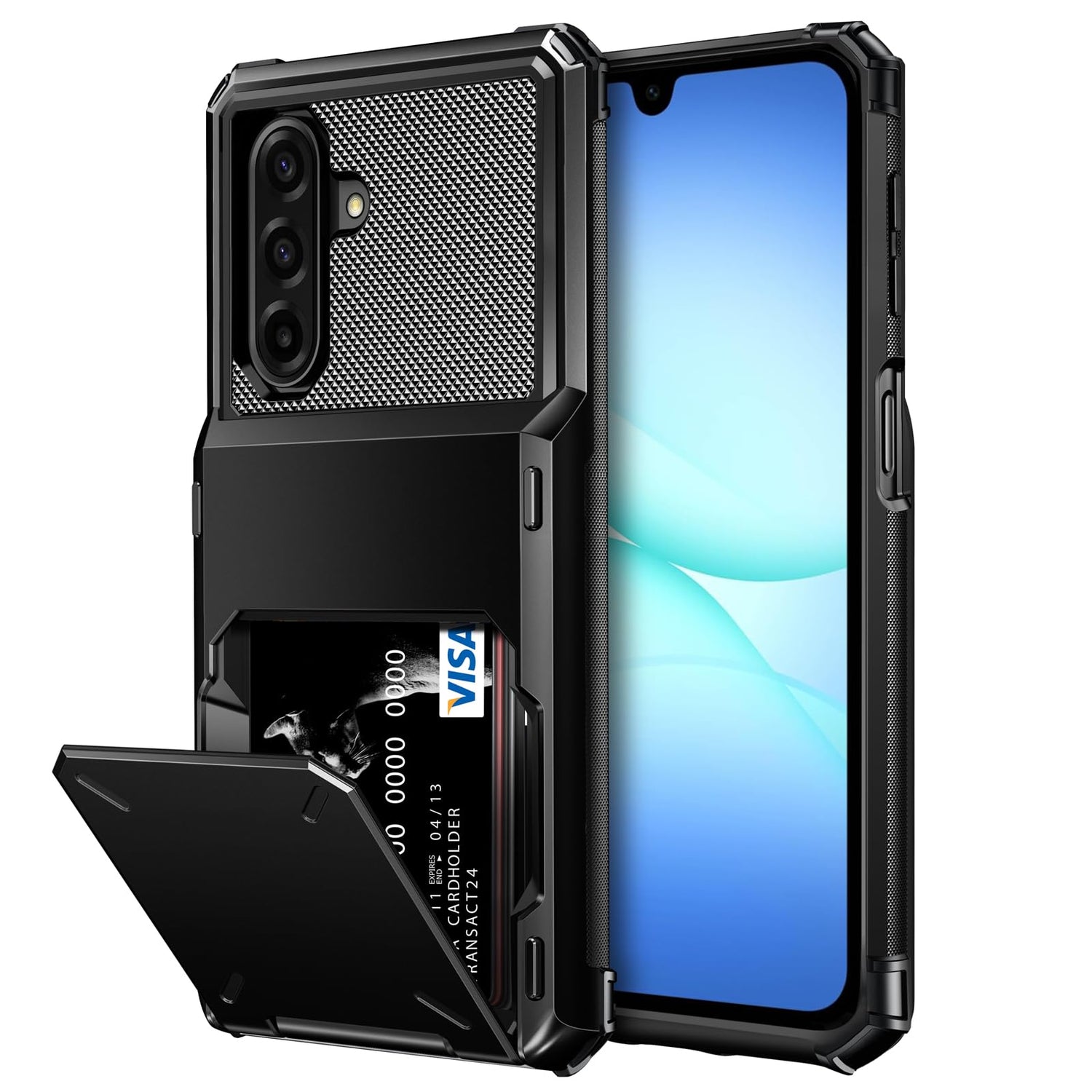 Vofolen for Motorola Edge 2024 Case Wallet with Card Holder Dual Layer Heavy Duty Shockproof Drop Protective Hidden Flip 4-Card Slot Slim Pocket Phone Cover for Moto Edge 2024 Case for Women Men-Black