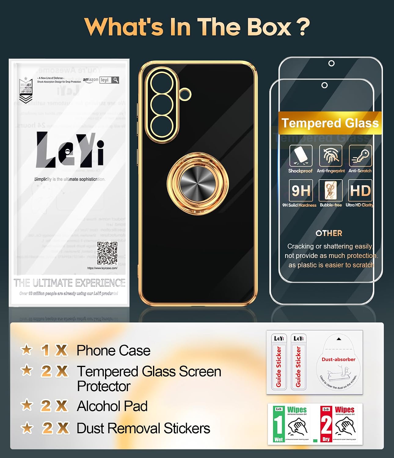 LeYi for Galaxy A37 5G Phone Case with 360°Rotatable Magnetic Kickstand
