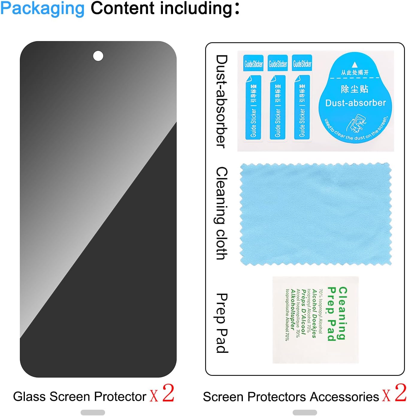 2 Pack Privacy Screen Protector for TCL NXTPAPER 70 Pro